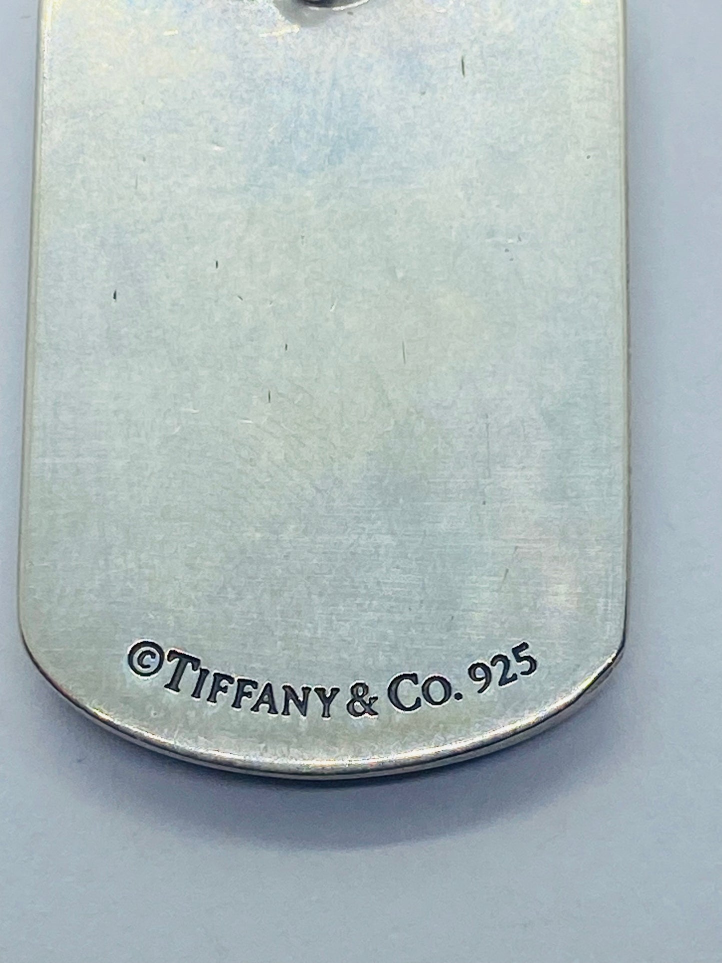 Tiffany & Co 1837 Dog Tag Charm Sterling Silver