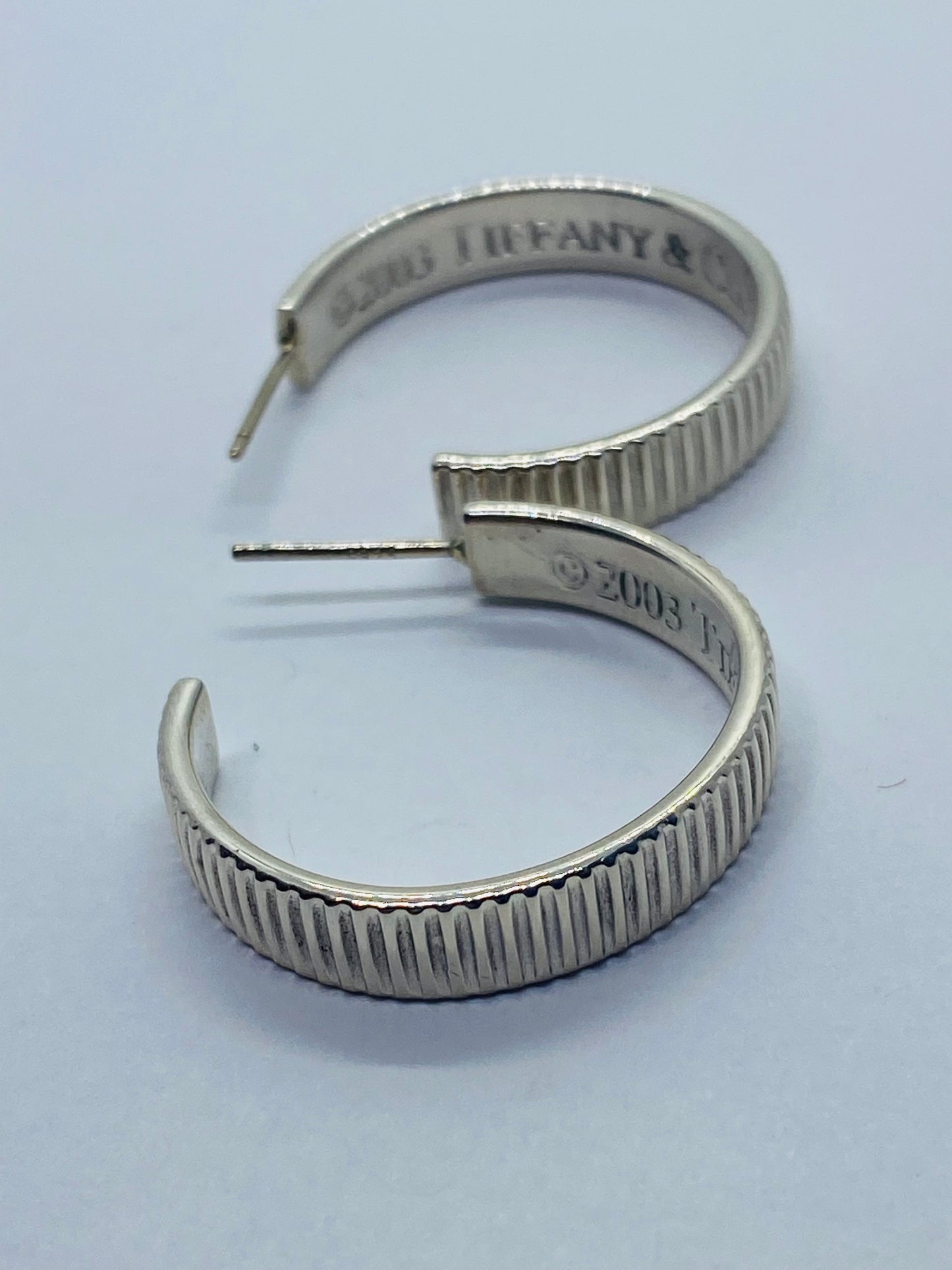Tiffany & Co Sterling Silver 925 Coin Edge Hoops 26mm