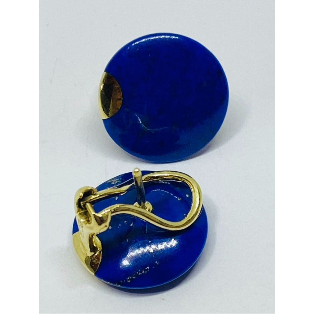 TIFFANY & CO ANGELA CUMMINGS 18 KT LENTILS EARRINGS WITH LAPIS LAZULI RARE