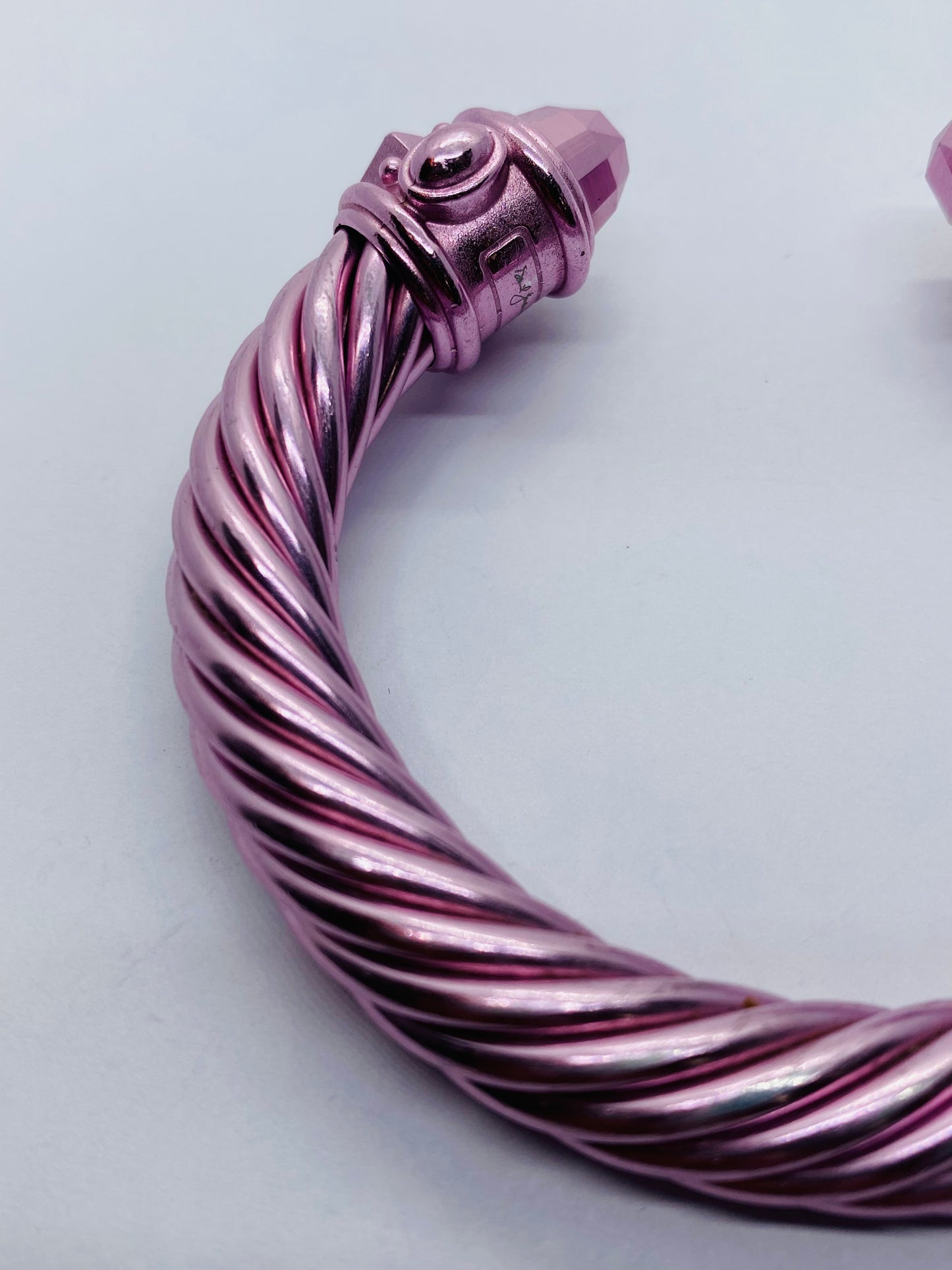 David Yurman Pink Aluminum Renaissance Bracelet 10mm 6.5”. Read
