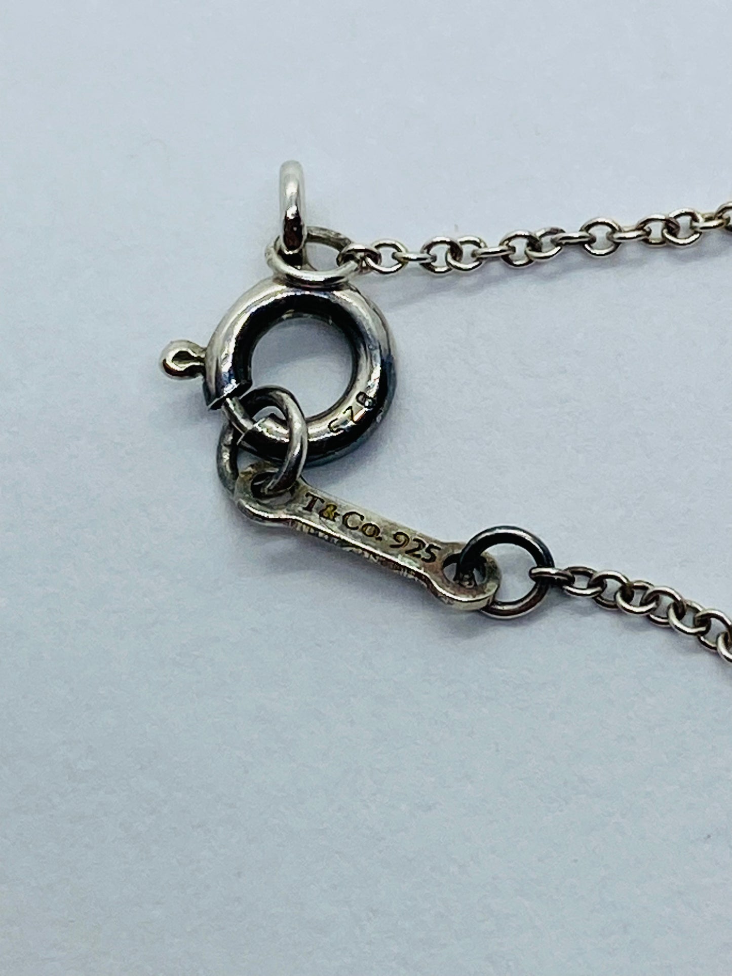 Tiffany & Co. Palina Purple Enamel Heart Silver Necklace