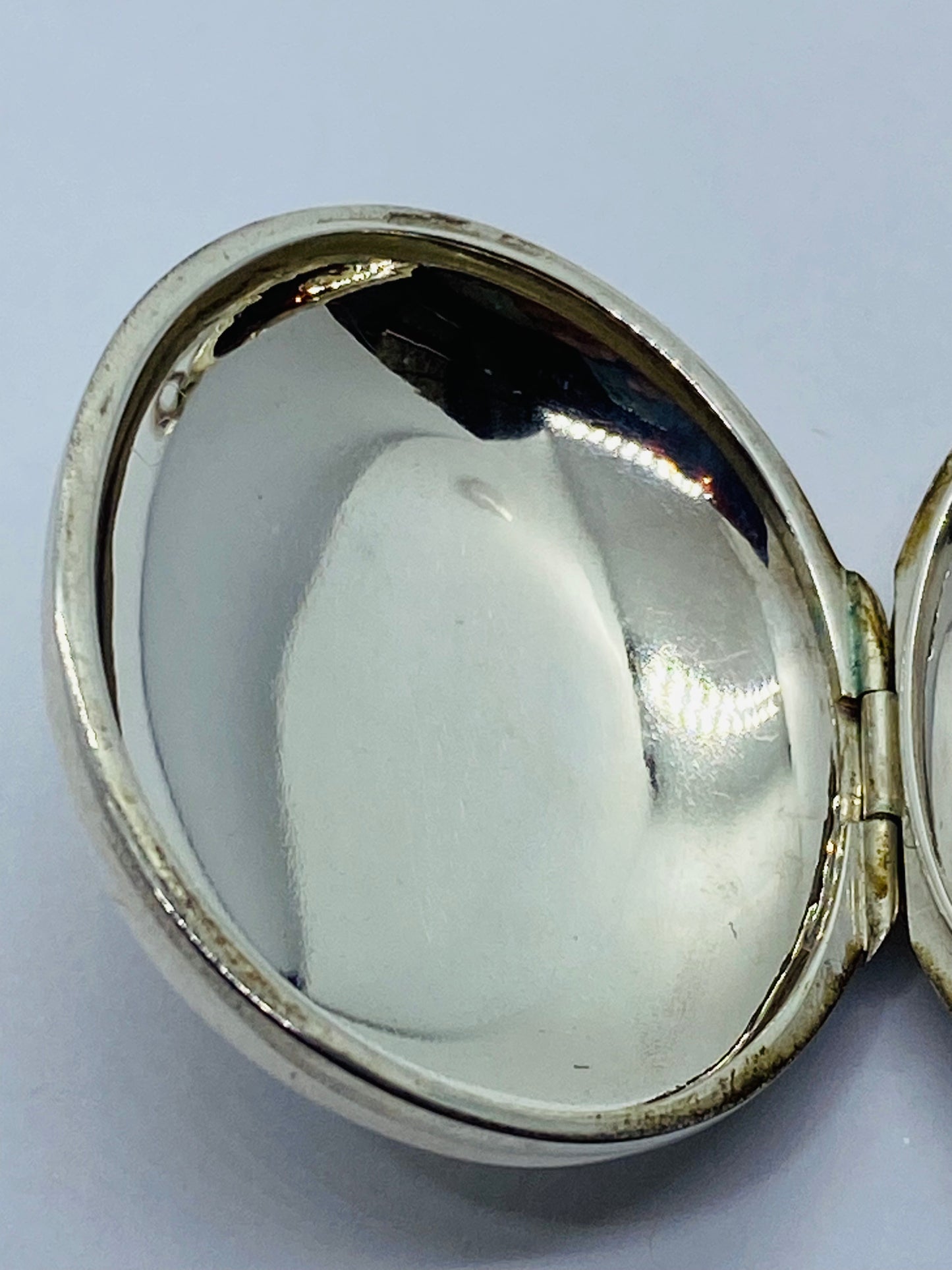 Tiffany & Co Sterling Silver Locket XL 42mm long and 31mm wide Pouch Box