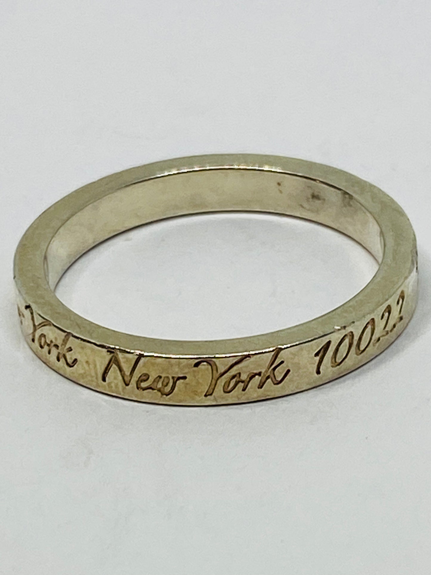 Tiffany & Co Sterling Silver Notes Narrow Band Ring Size 6.5