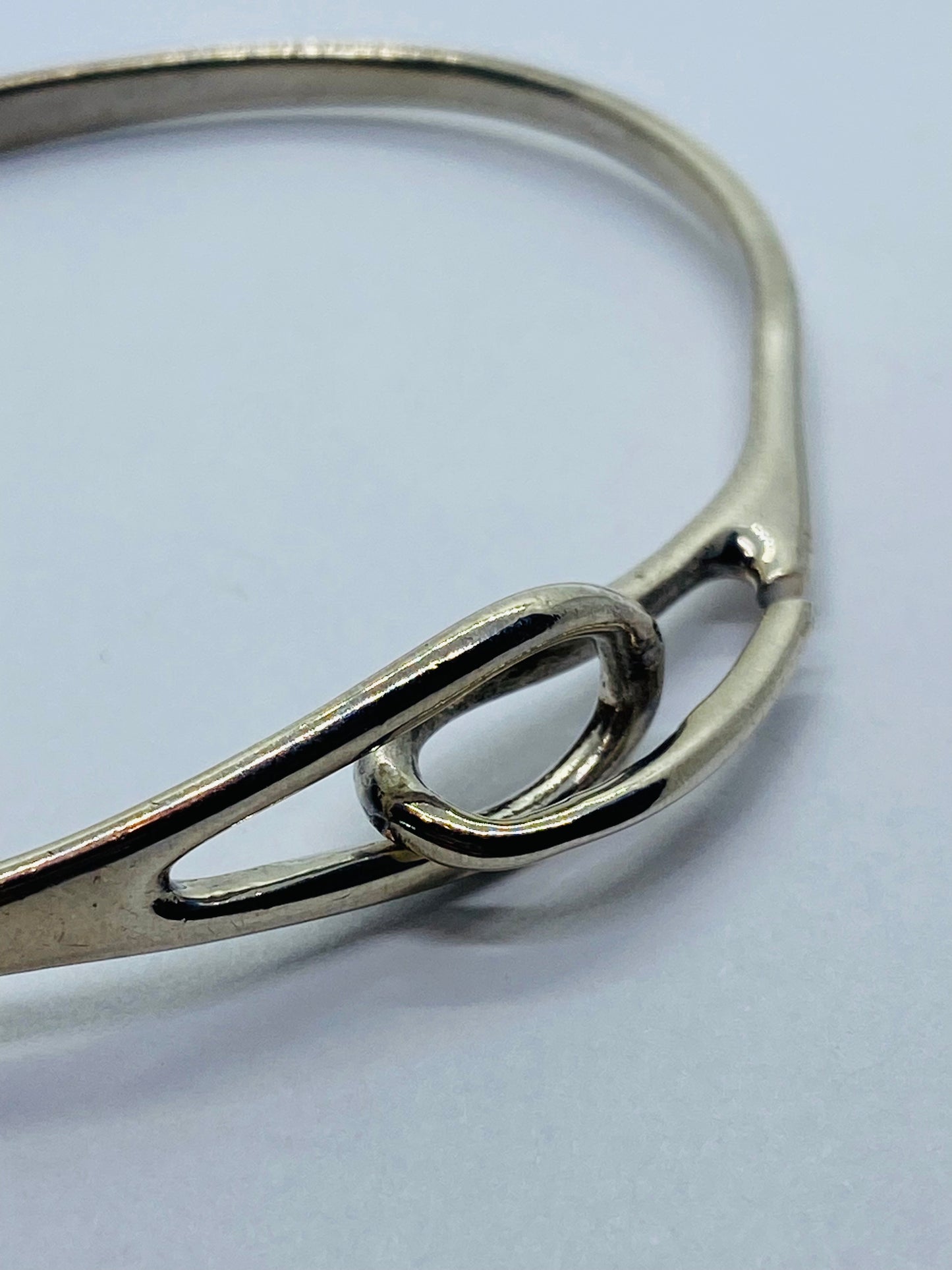 Tiffany & Co. Sterling Silver Infinity Double Loop Bangle Bracelet READ