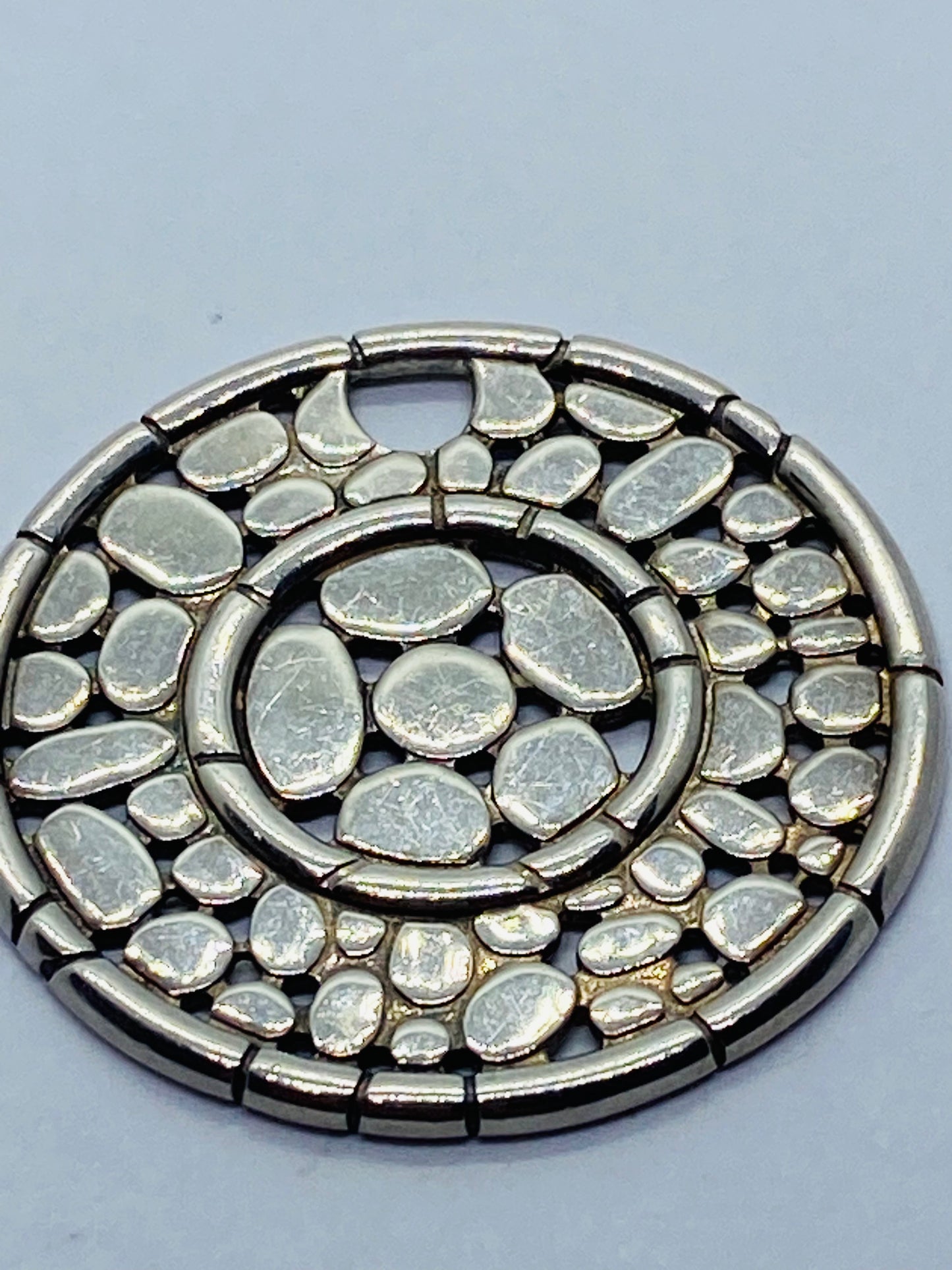 John Hardy Kali Disc Charm Necklace Sterling Silver 28MM No Chain