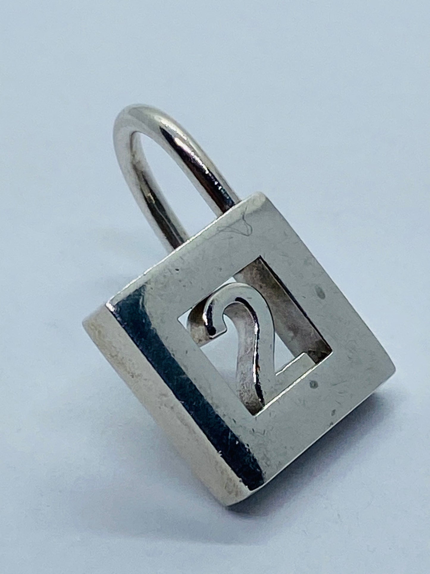 Tiffany & Co Silver Number Two 2 Padlock Charm Box