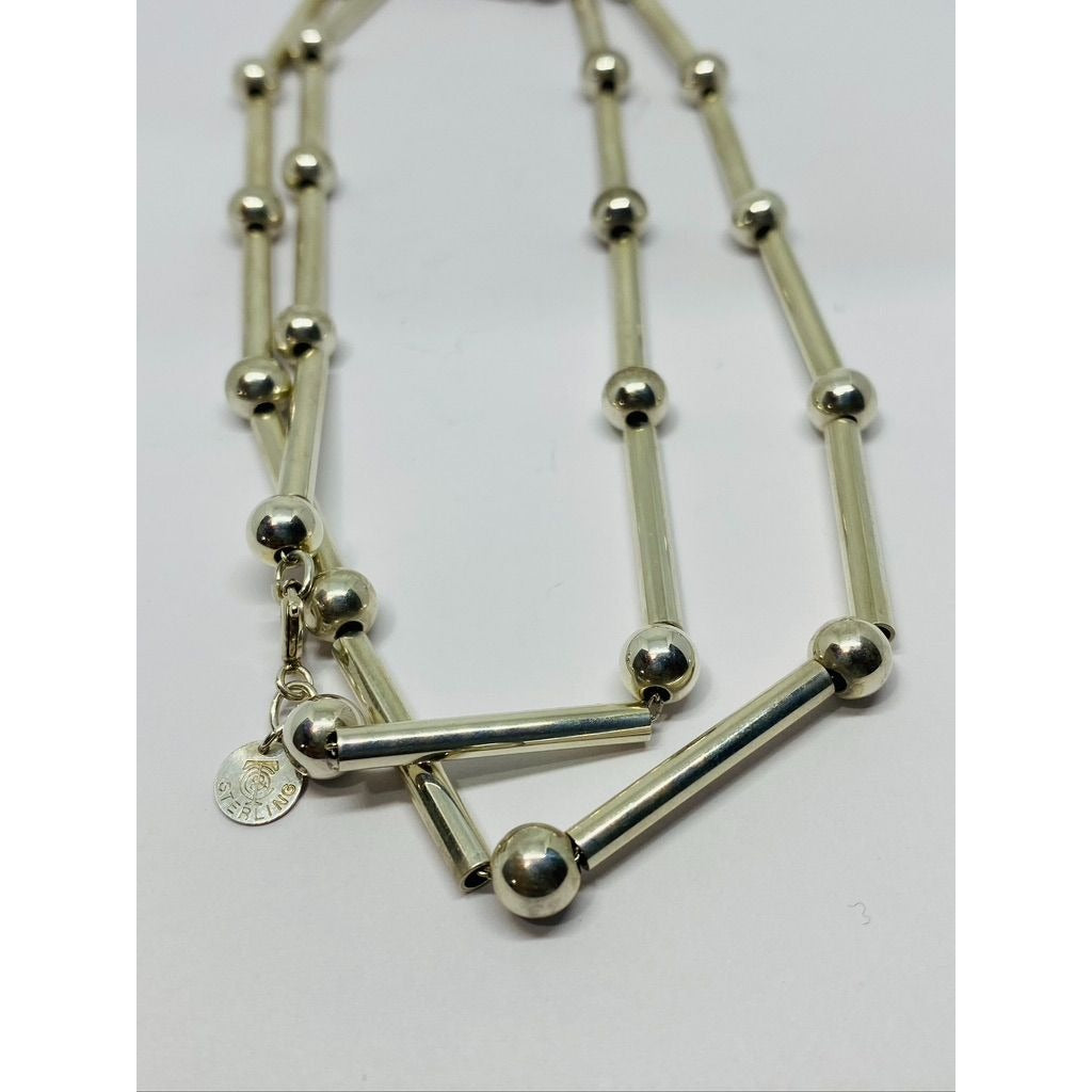 Tiffany & Co Bar bead Necklace Retired 26"