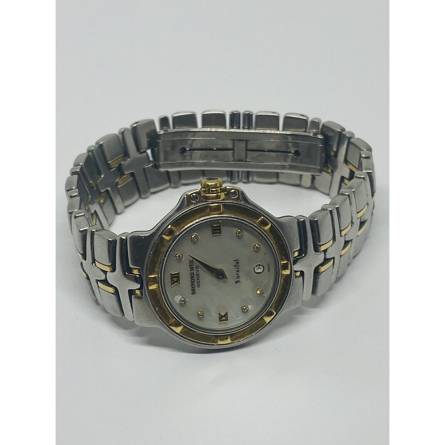 Raymond Weil Watch PARSIFAL 9990 COLLECTION 8 Diamond Mother Of Pearl READ!!!!!!