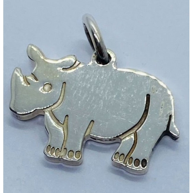 RARE Tiffany & Co Sterling Silver Rhinoceros Rhino Charm - Super Cute!
