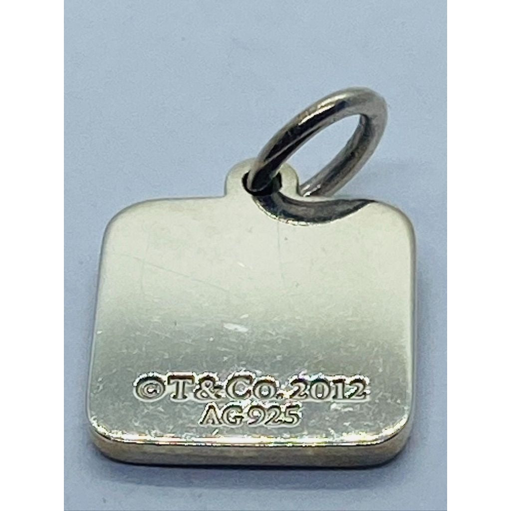TIFFANY & CO SILVER LEXICON SHOPPING BAG PENDANT CHARM