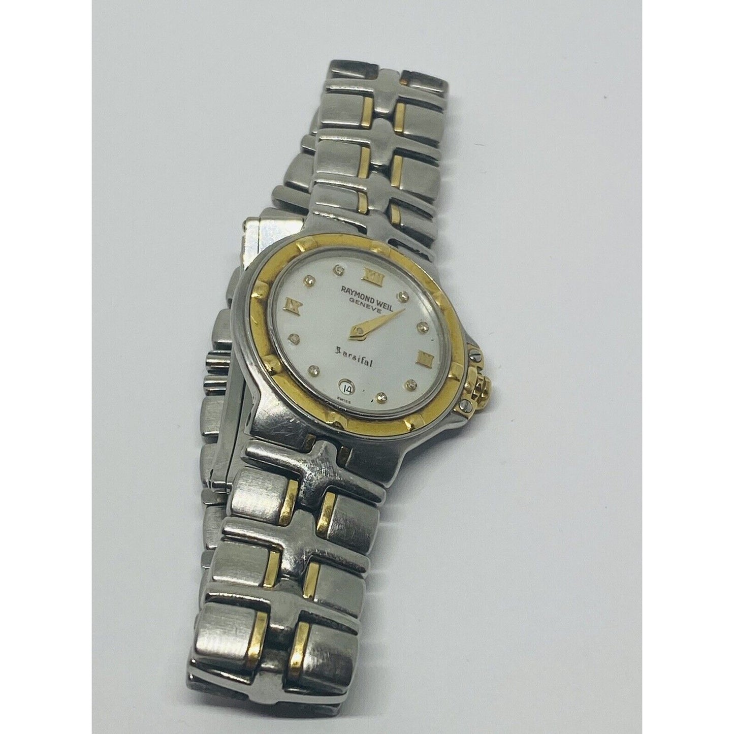 Raymond Weil Watch PARSIFAL 9990 COLLECTION 8 Diamond Mother Of Pearl READ!!!!!!