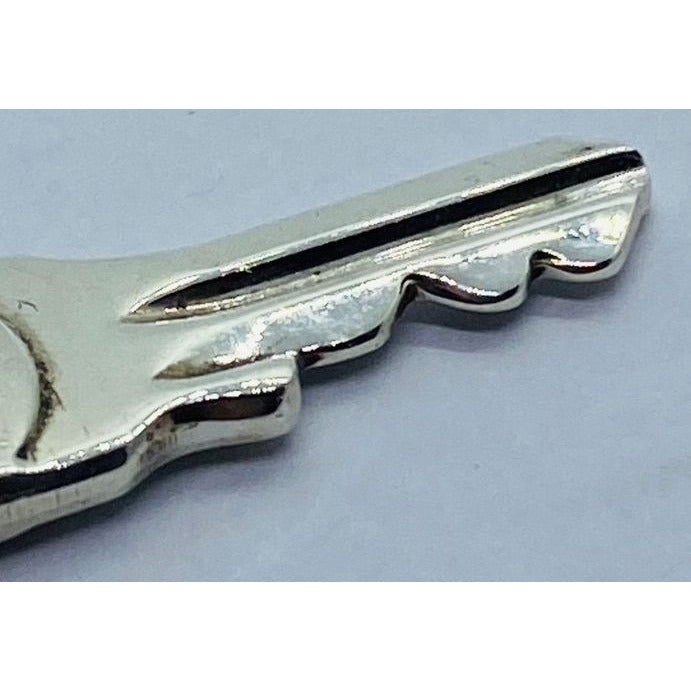 Tiffany & Co 727 Fith Ave Key Pendant Charm Sterling Silver 925