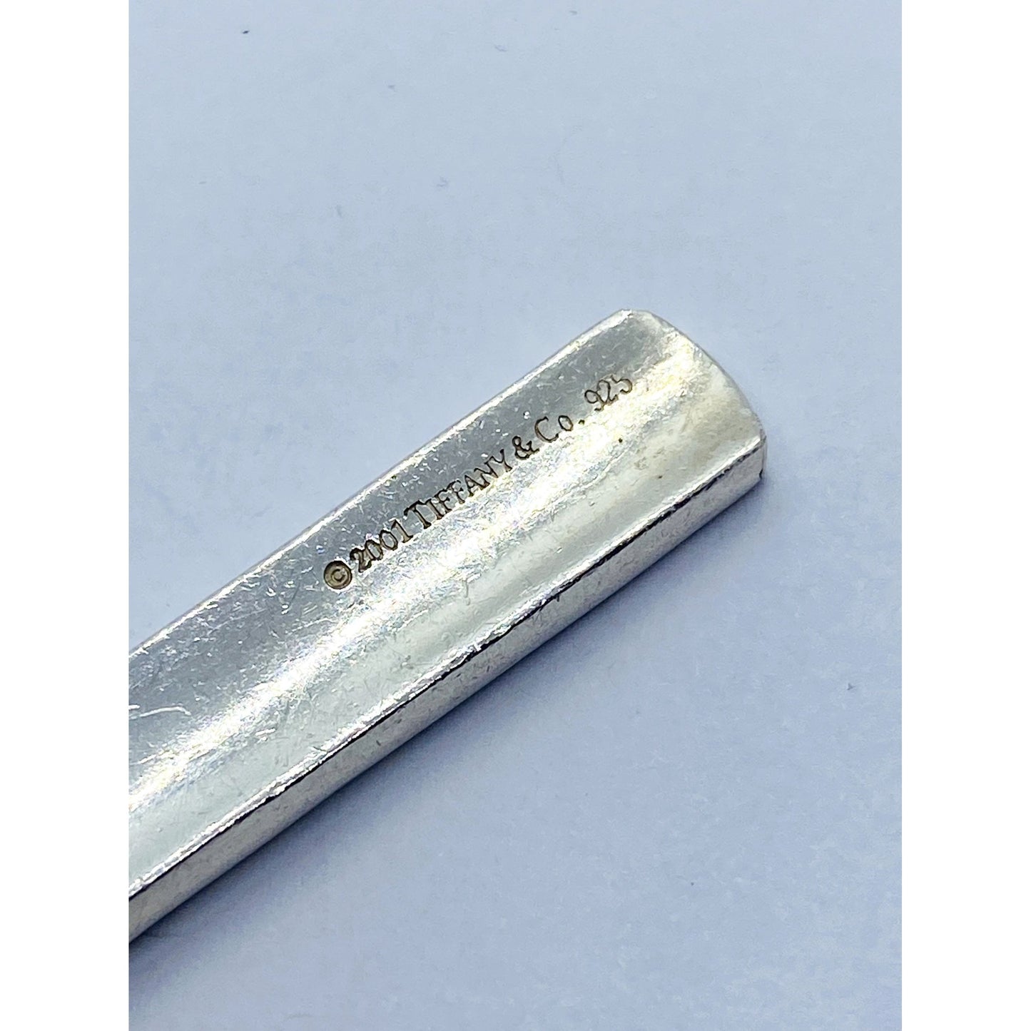 Tiffany & Co Sterling Silver 1837 Bar Pendant 42 x 8 MM