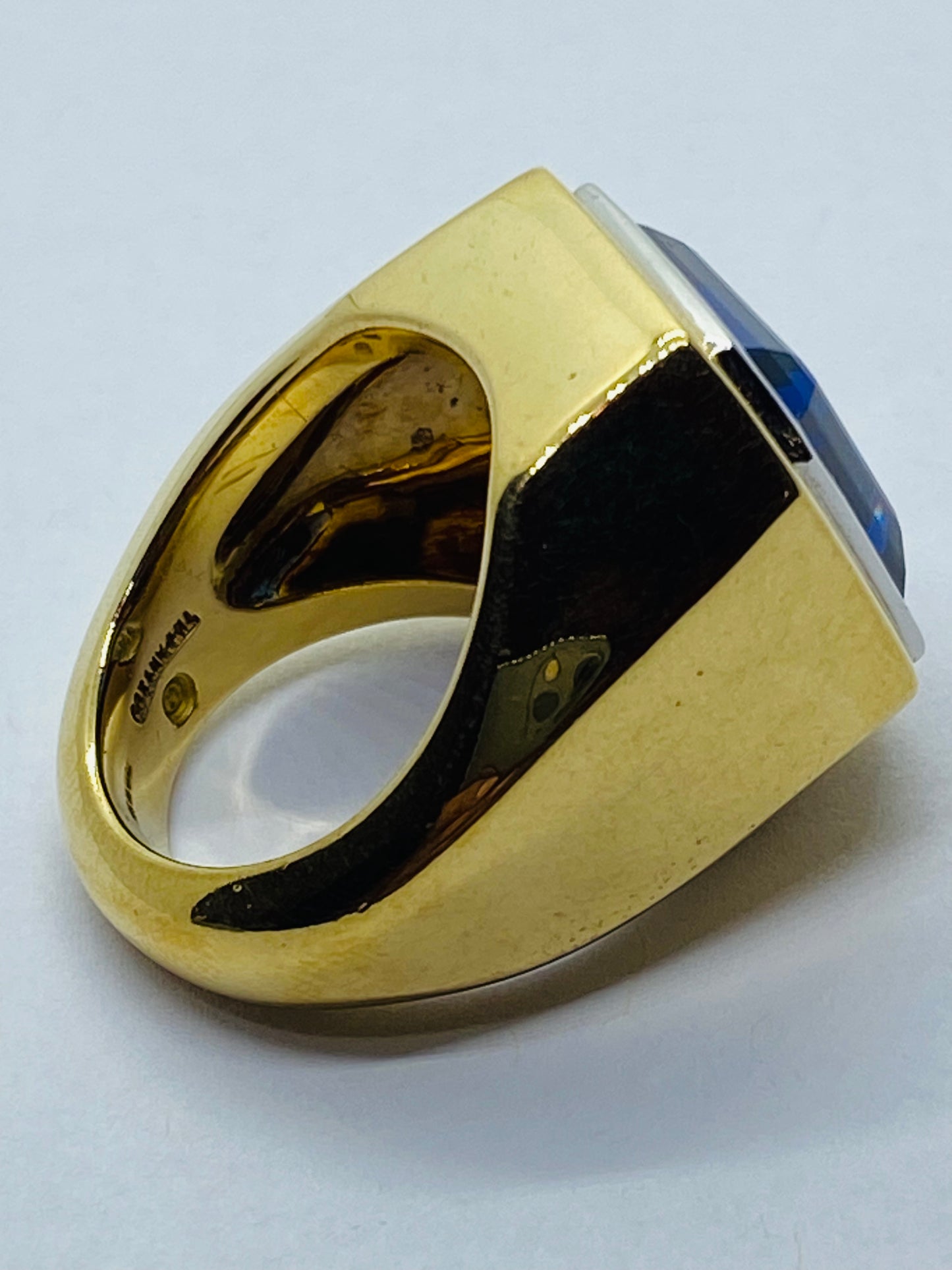 Tiffany & Co Paloma Picasso 18K Two Tone Gold Zoisite Tanzanite Octagonal GIA