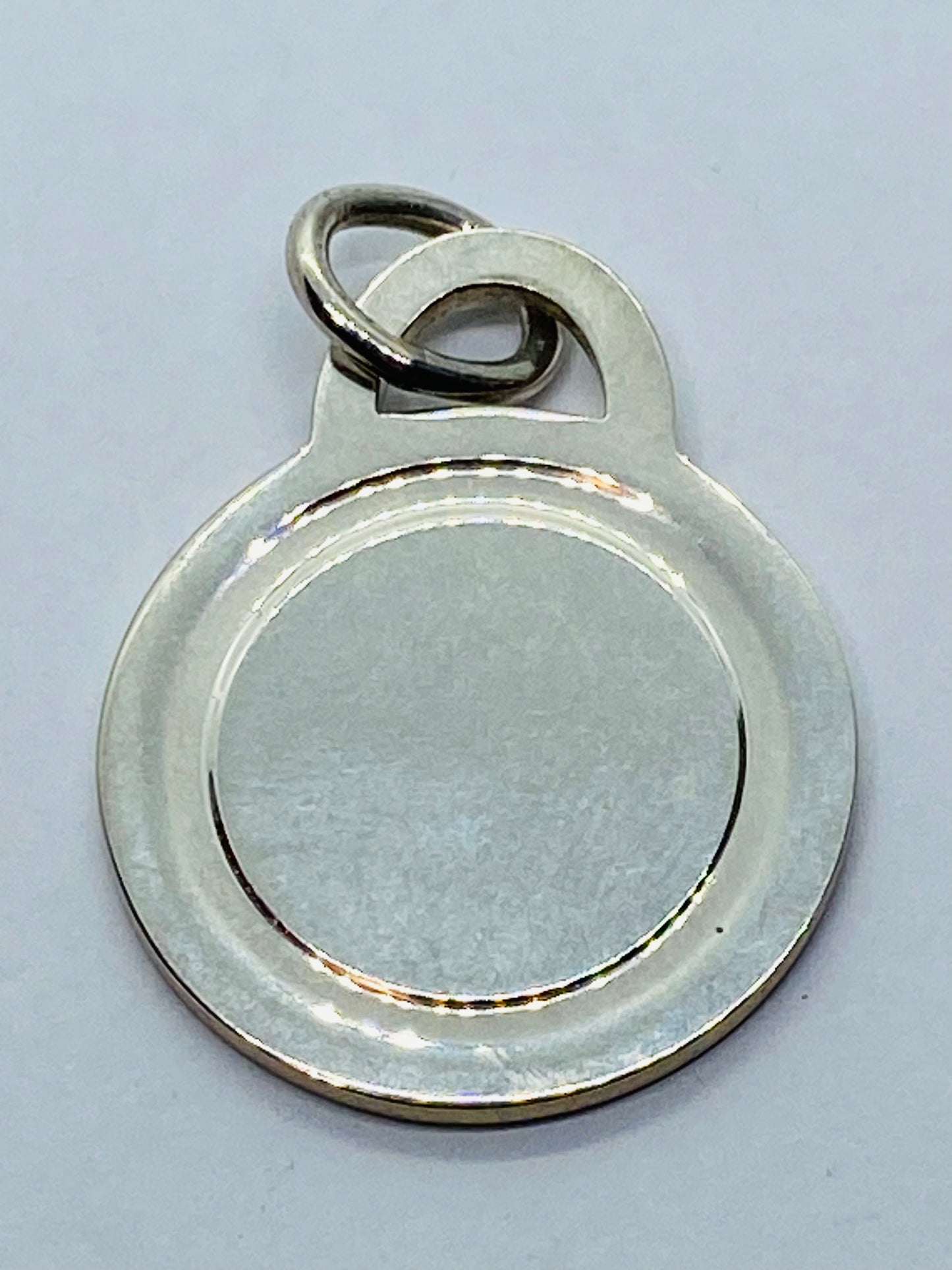 TIFFANY & CO STERLING SILVER PALOMA PICASSO ROUND TAG FOB CHARM