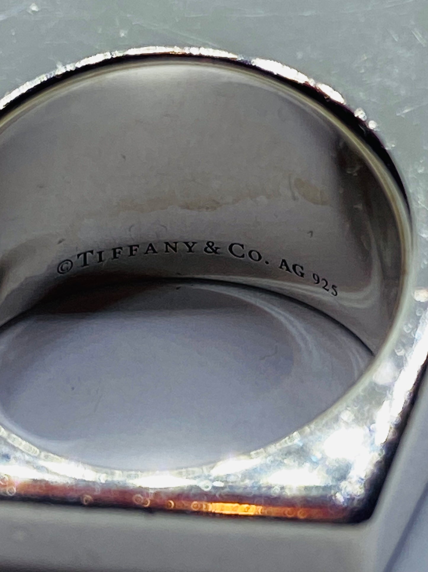 Tiffany & Co Gorgeous OUT OF RETIREMENT BLOCK Sterling Silver 18 Gram Ring 5.5