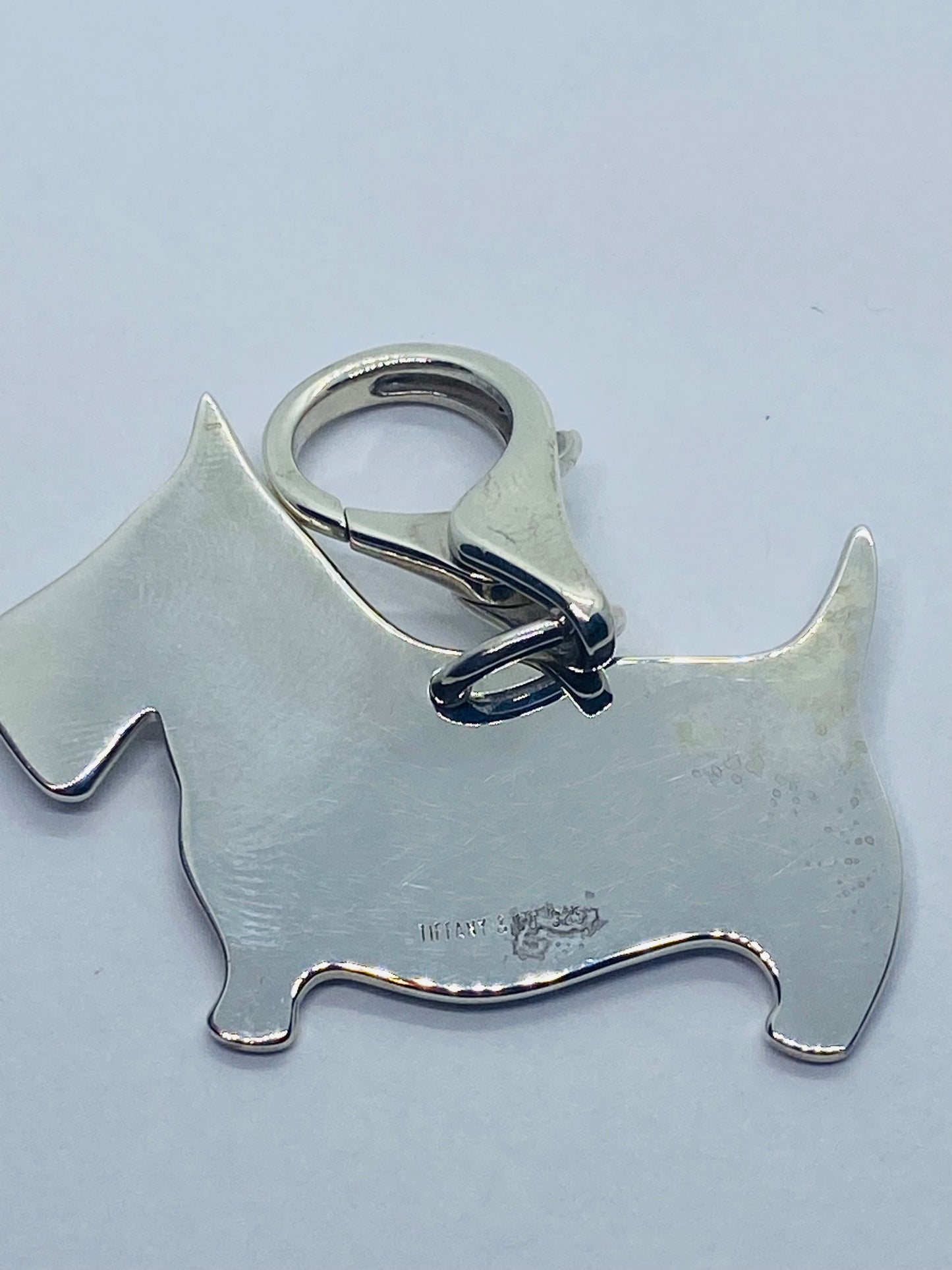 Tiffany & Co 925 Sterling Silver Extra Large Scottie Terrier Dog Charm Lobster