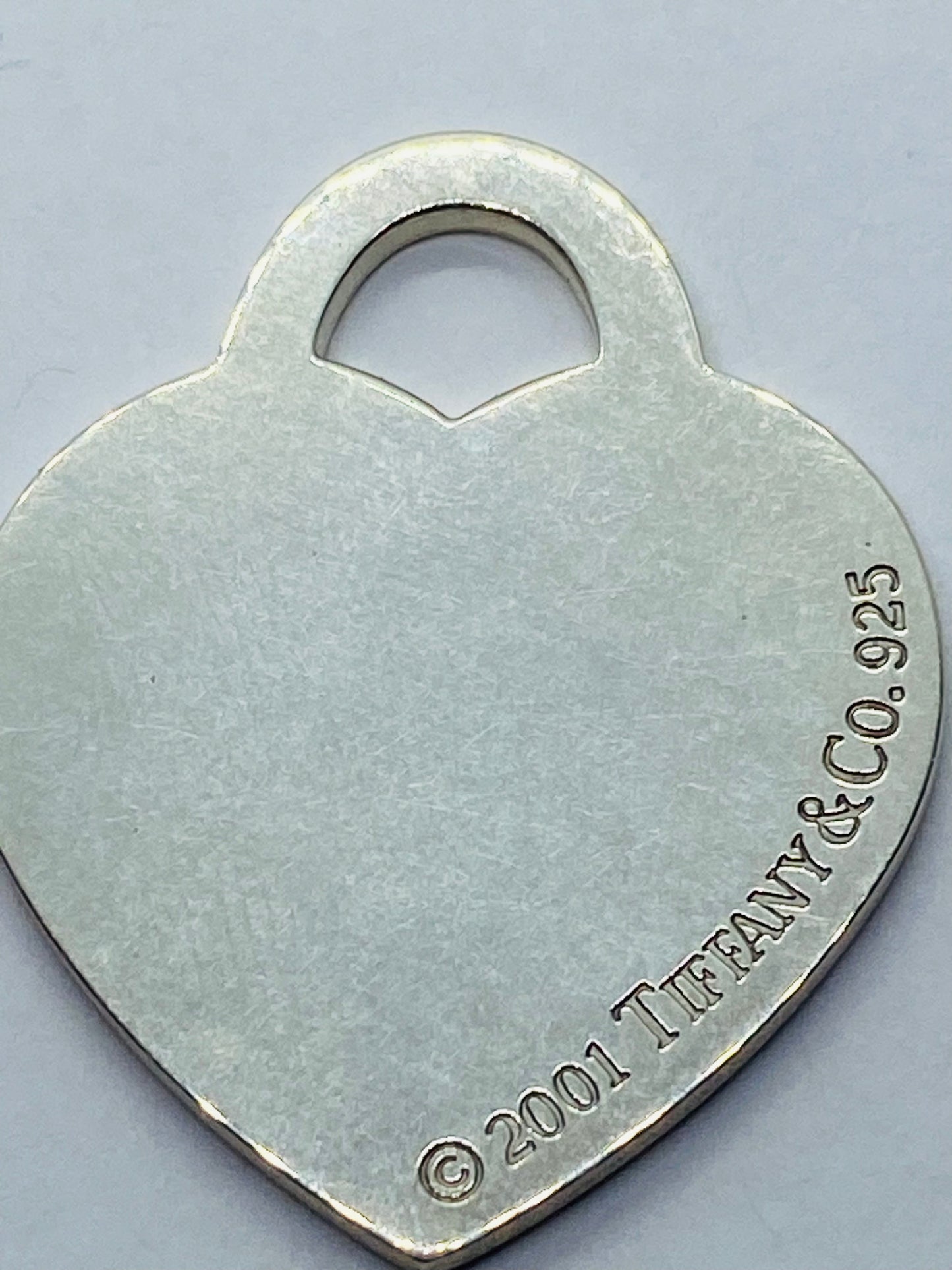 Tiffany & Co. Extra Large Heart Charm Jumbo Tag Pendant, Sterling Silver 31x26MM