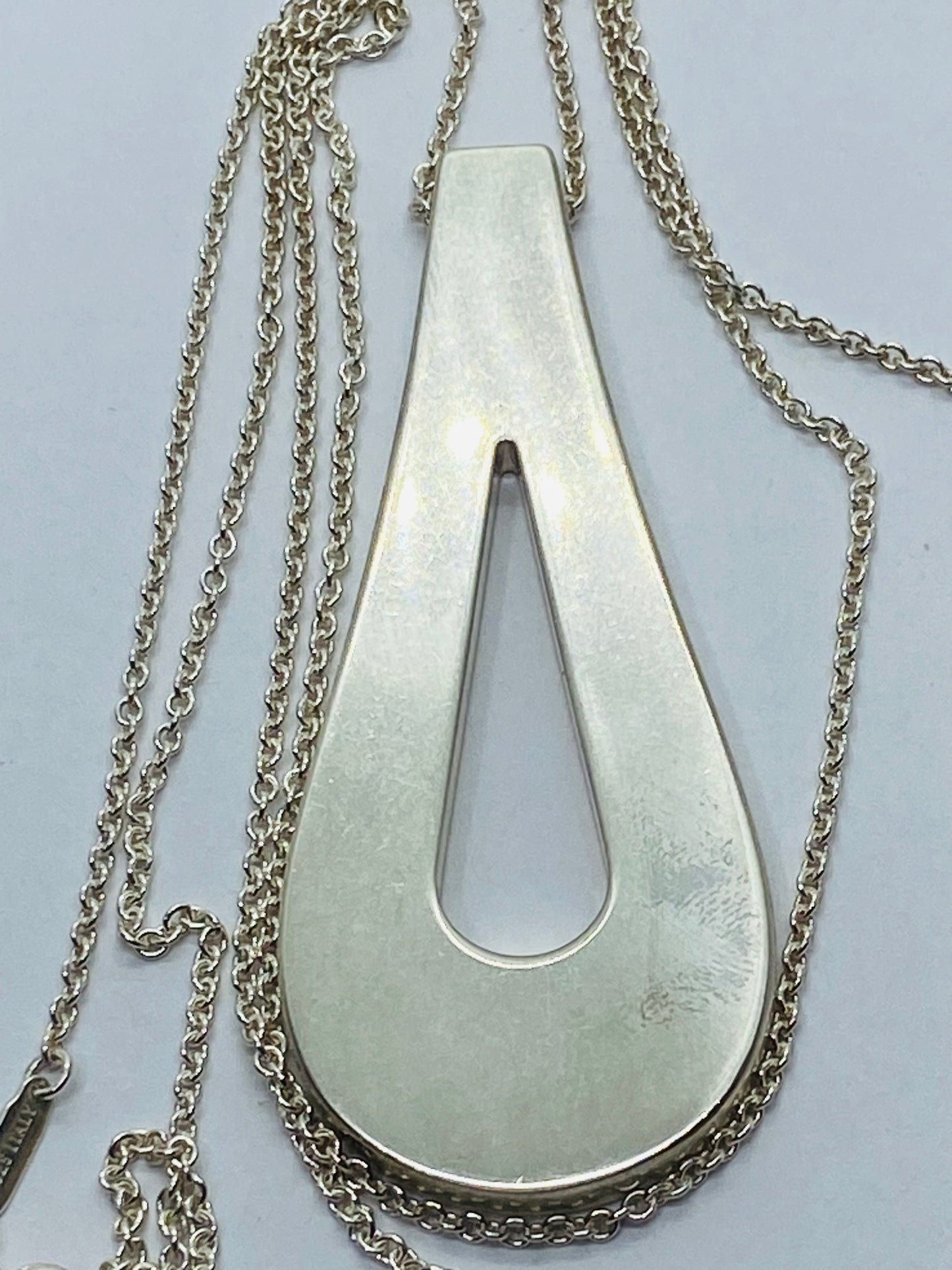 Tiffany & Co. Out of Retirement Large Loop Pendant Sterling Silver 28-30" chain
