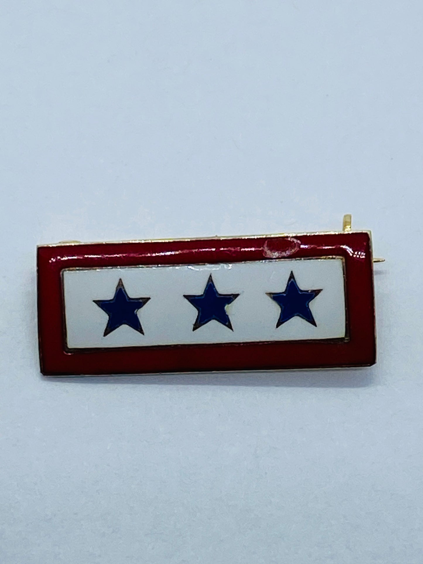Tiffany & Co. US Military 14K Enamel 3 sons in service pin 20MM 8MM