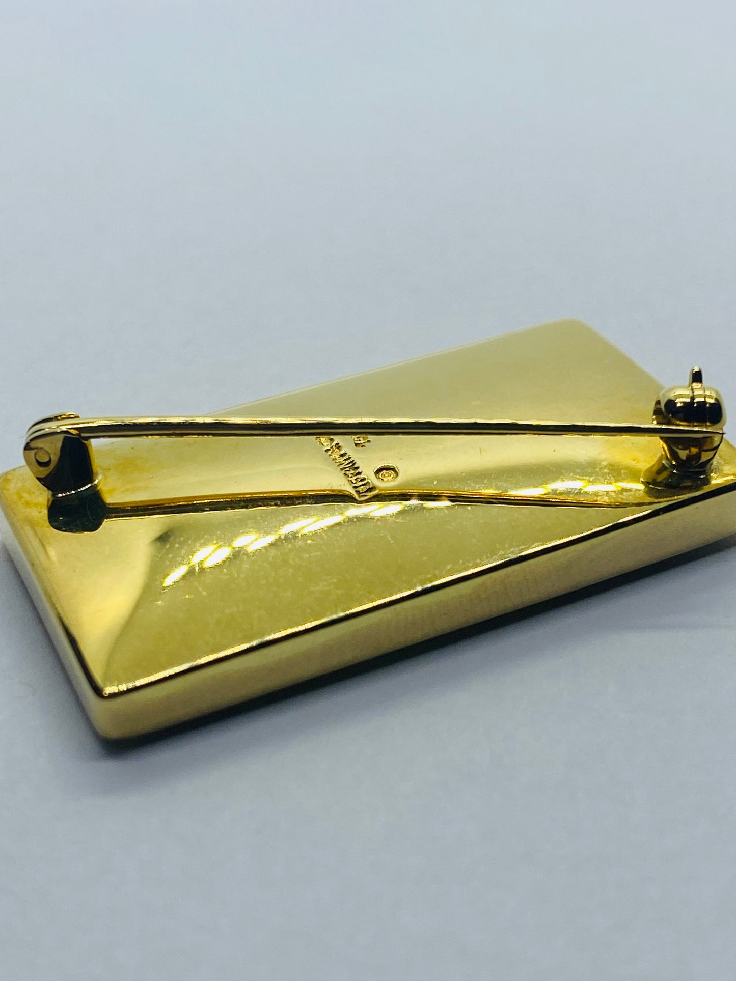 Angela Cummings Tiffany & Co Domino Mother Of Pearl 18K Yellow Gold Brooch