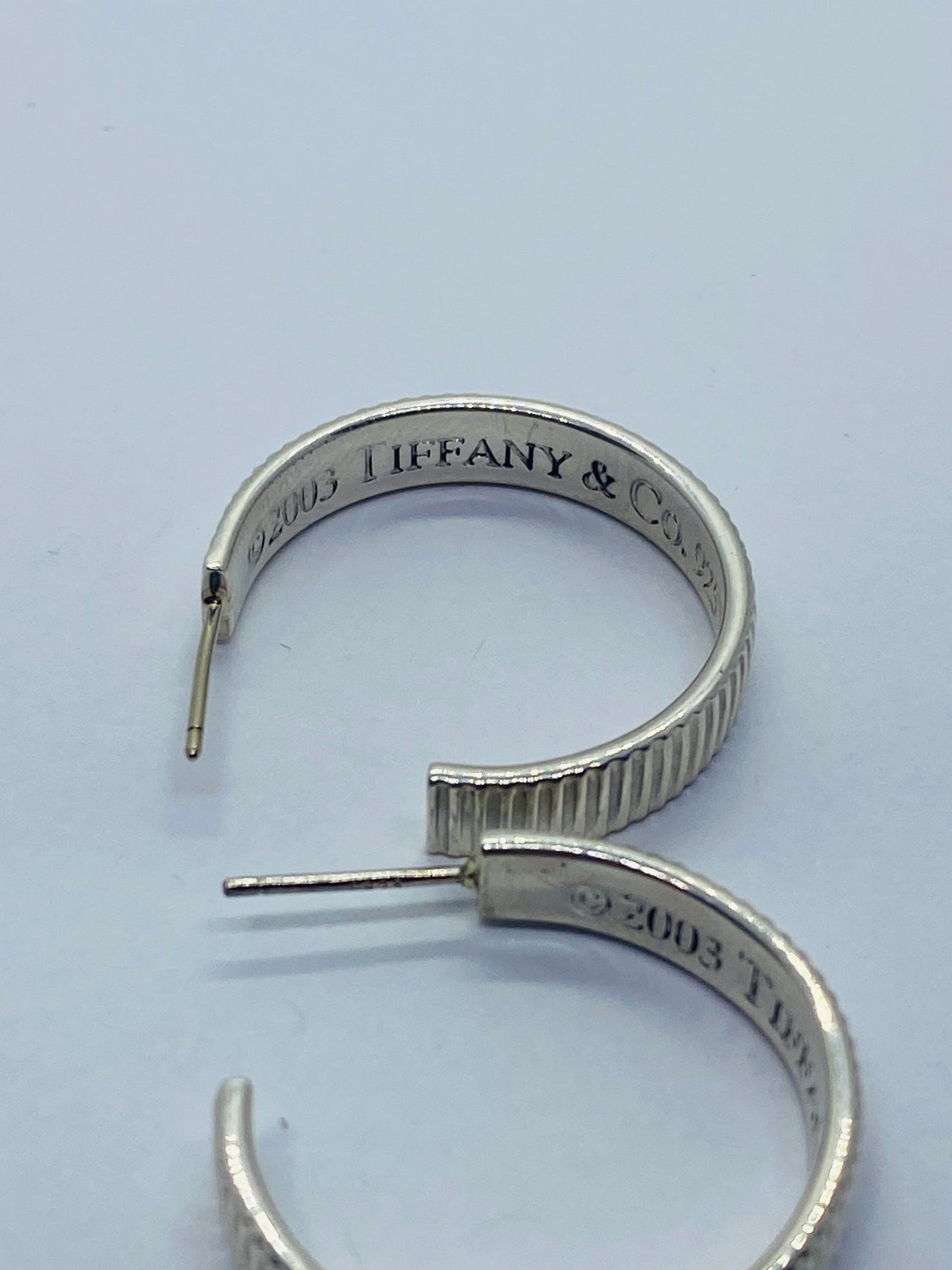 Tiffany & Co Sterling Silver 925 Coin Edge Hoops 26mm