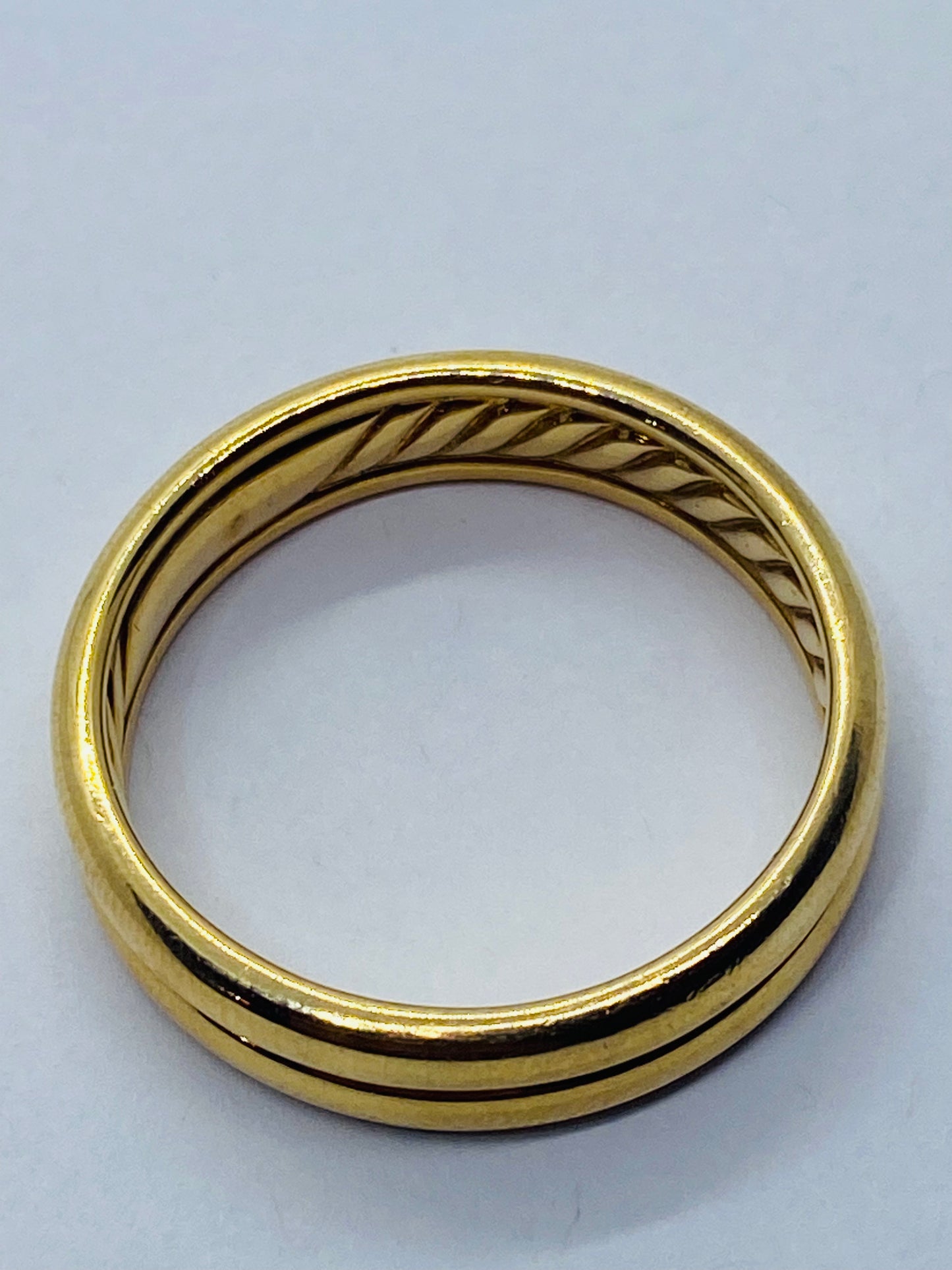 DAVID YURMAN WEDDING BAND 18K YELLOW GOLD 10.7 GRAMS SZ 12 5.5mm Wide.
