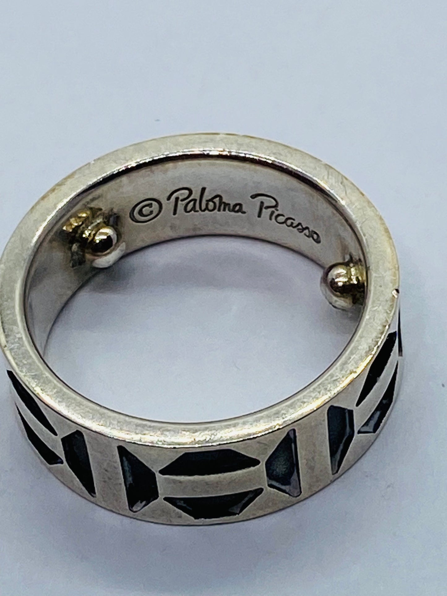 Tiffany & Co Sterling Silver Paloma Picasso Zellige Band Ring Size 4 READ!!!!!