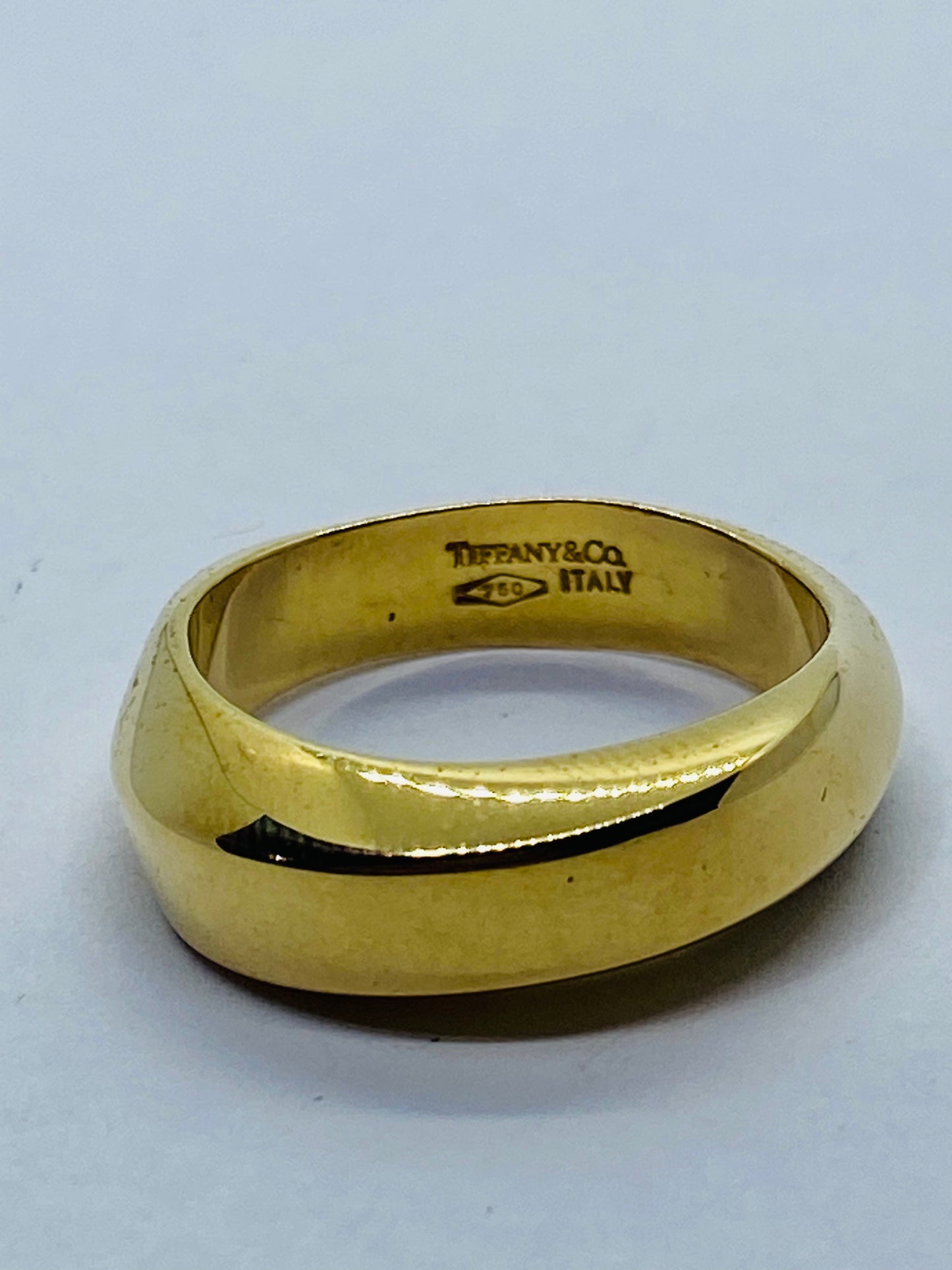 Tiffany & Co Italy 18K Yellow Gold 6MM Twisted Wave Wedding Band Ring Size 5.75