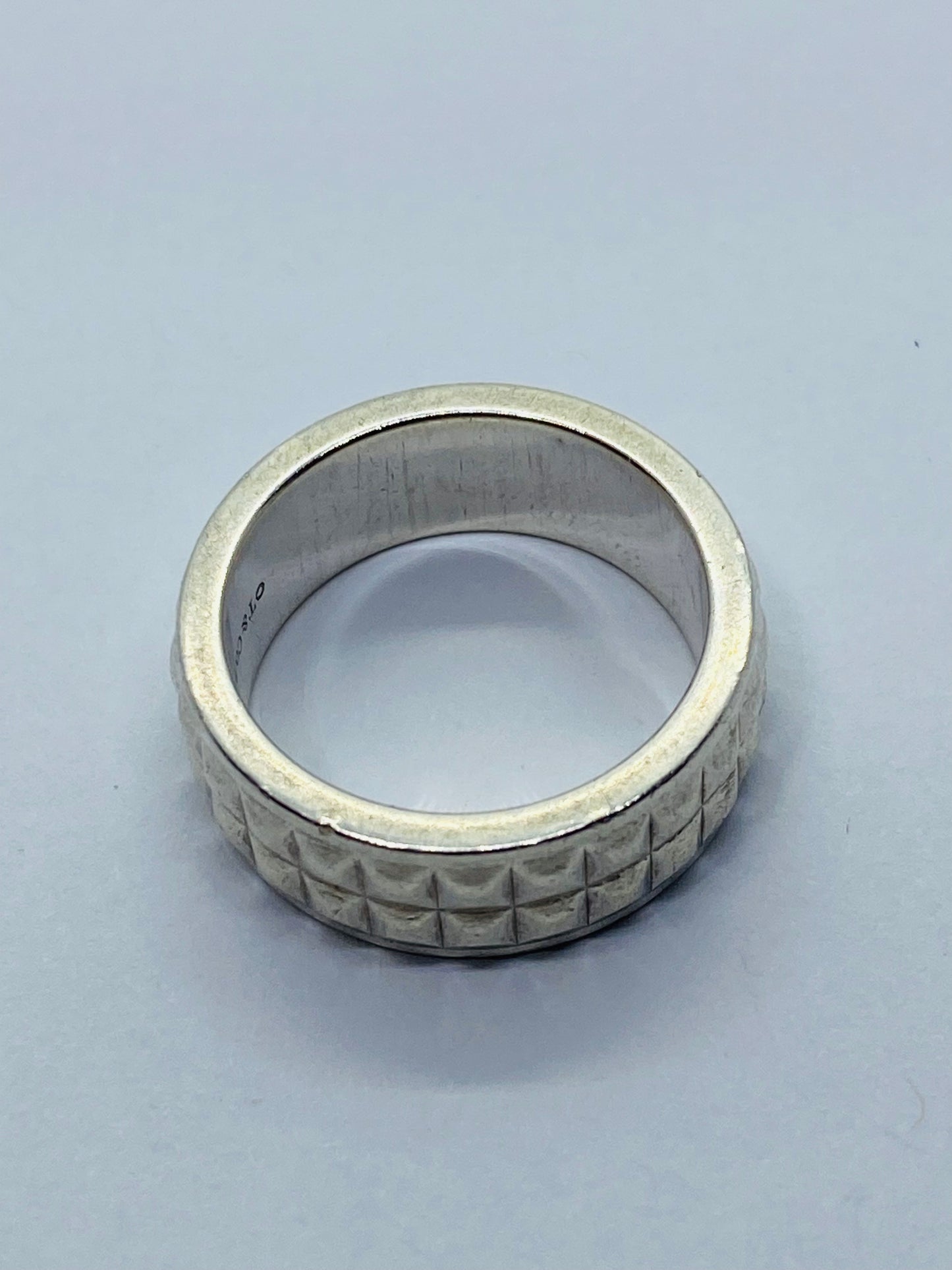 Tiffany & Co. 925 Sterling Silver Ring Studded Band Sise 8 Germany