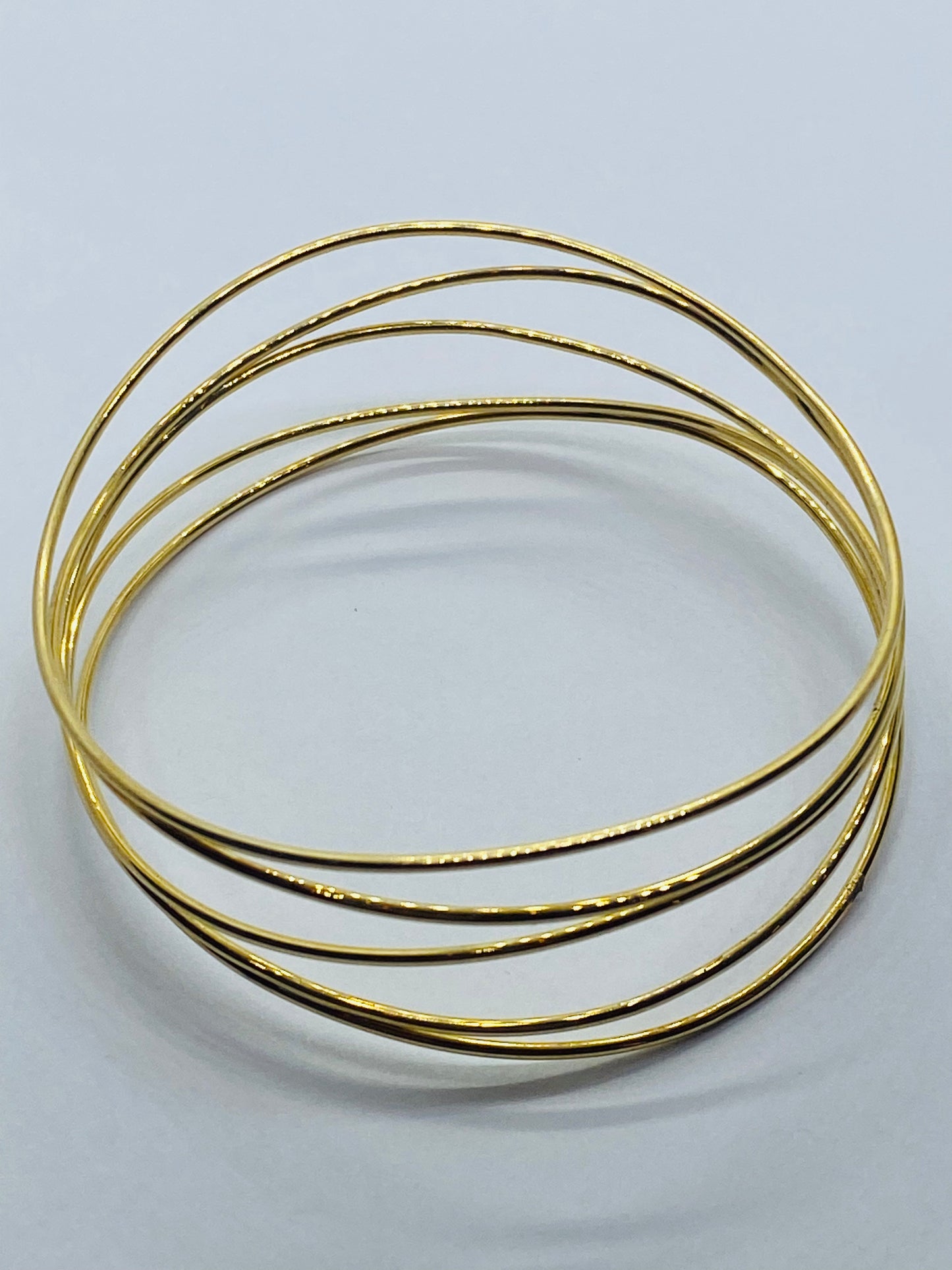 Tiffany & Co 18K Elsa Peretti Wave 5 Row Bangle Bracelet 18.8 Grams