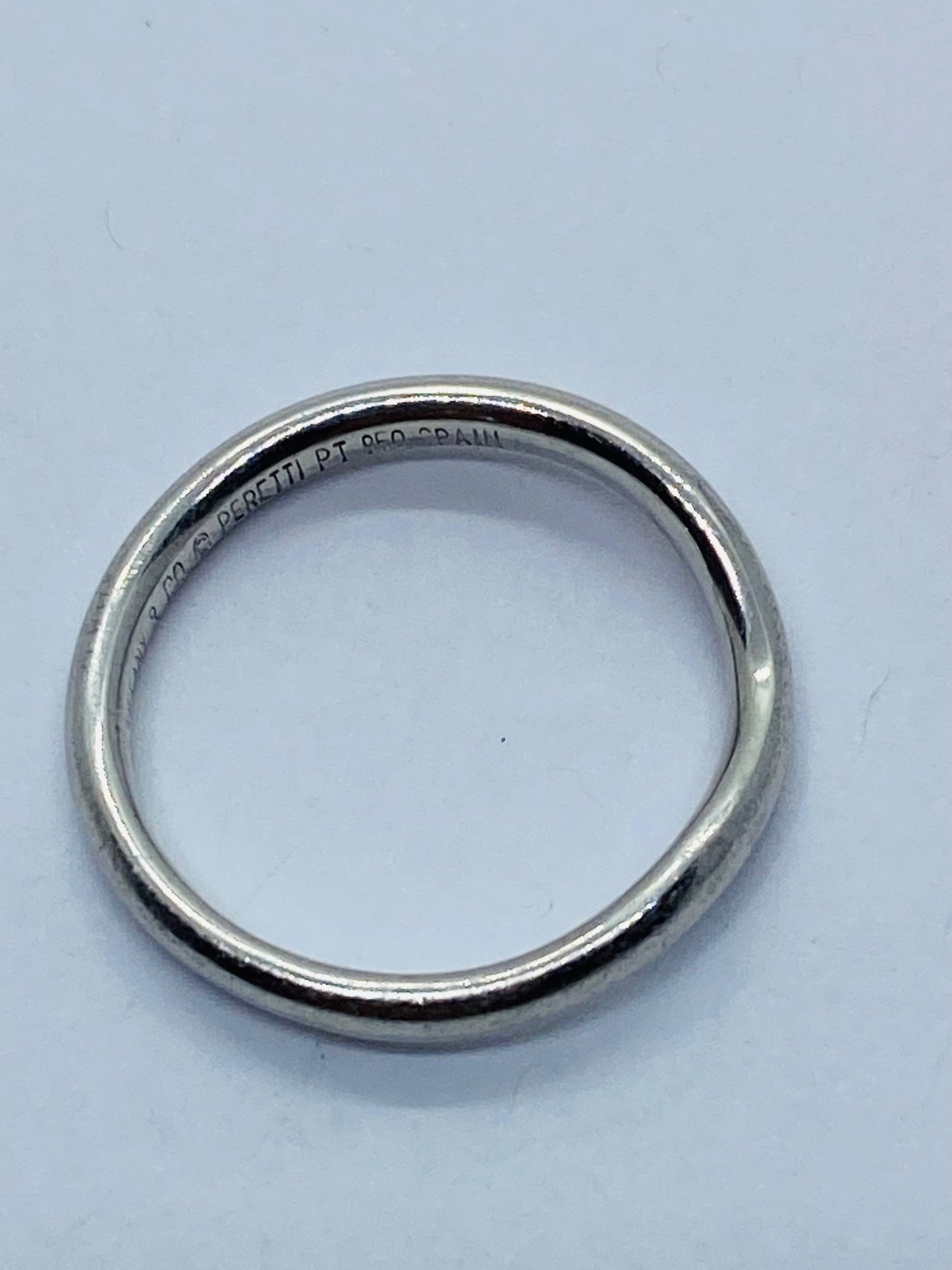 Tiffany & Co. Elsa Peretti Platinum Curved Wedding Band Ring 3.75.