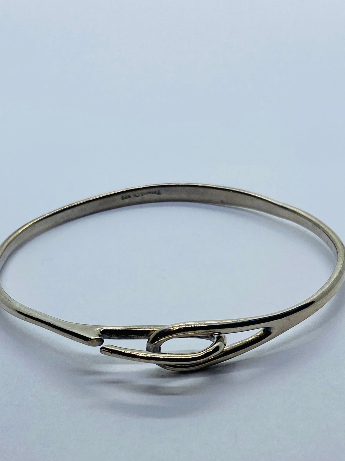 Tiffany & Co. Sterling Silver Infinity Double Loop Bangle Bracelet READ
