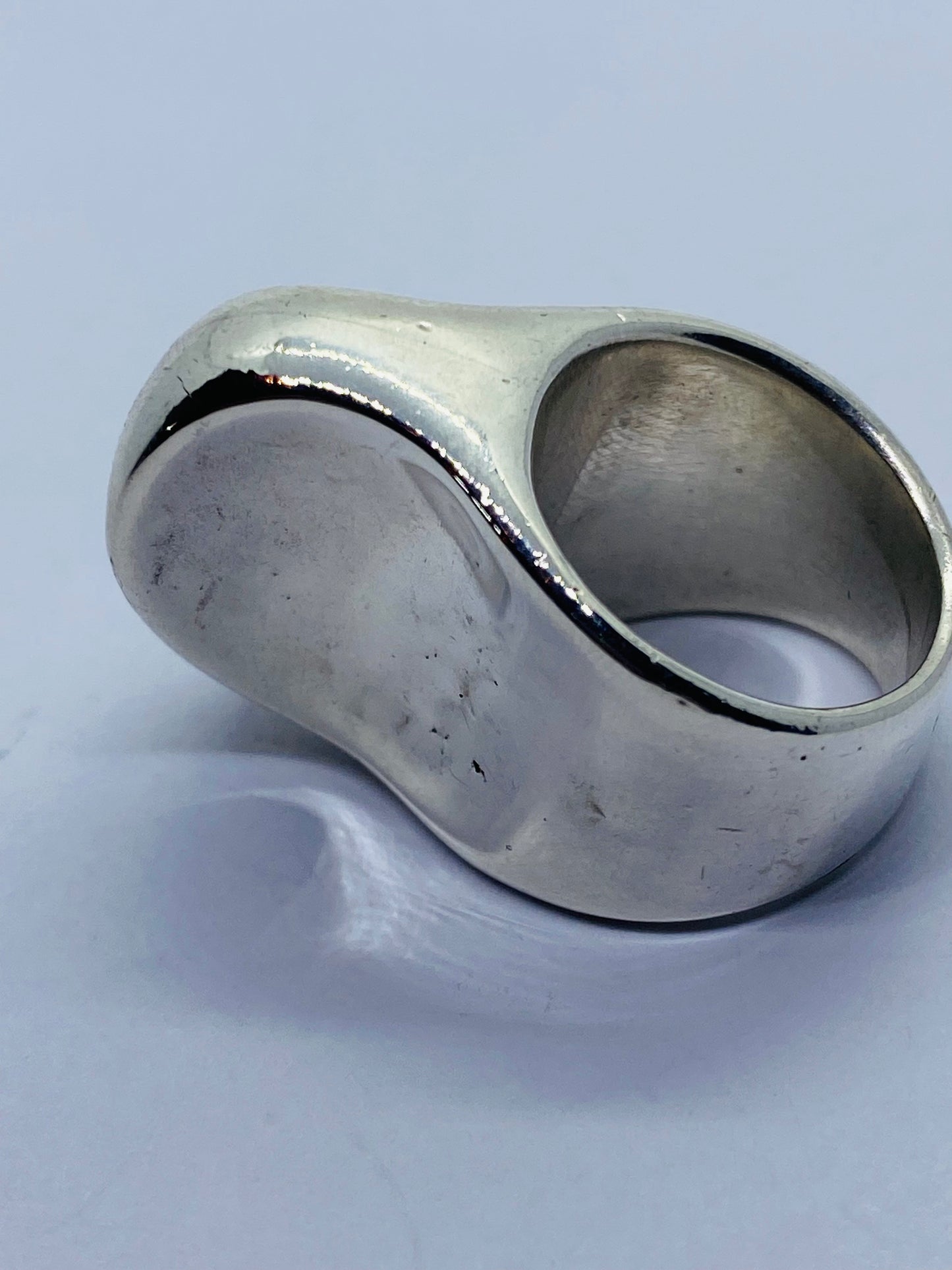 Tiffany & Co. 1977 Rare Sculptural Free Form Ring 925 Sterling Silver 5.5 Pouch