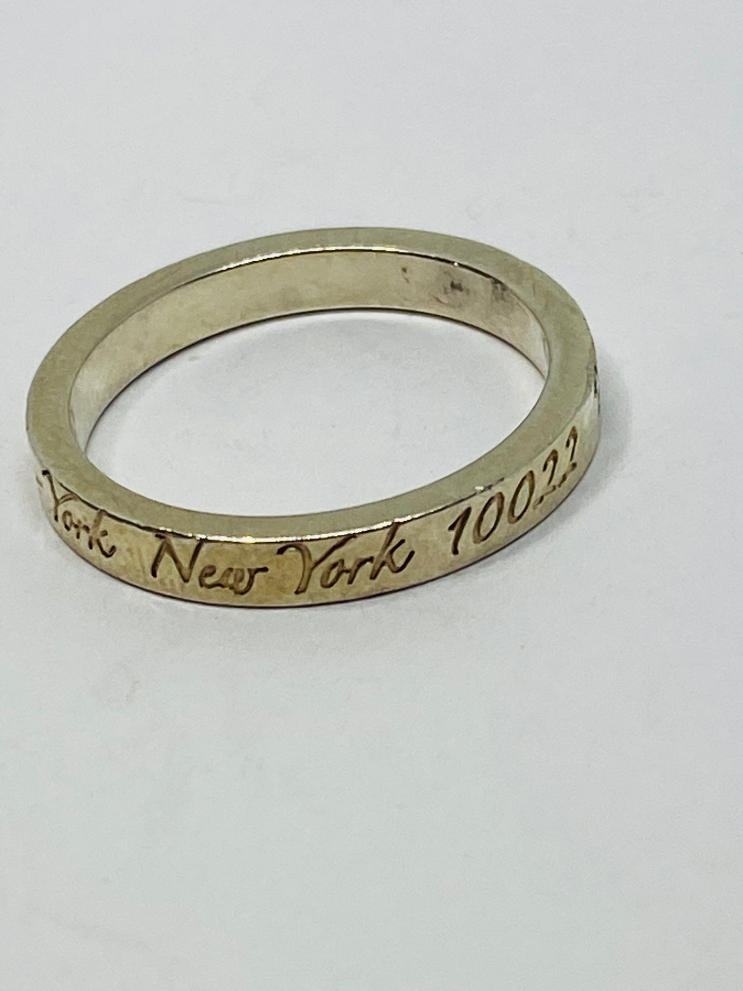 Tiffany & Co Sterling Silver Notes Narrow Band Ring Size 6.5