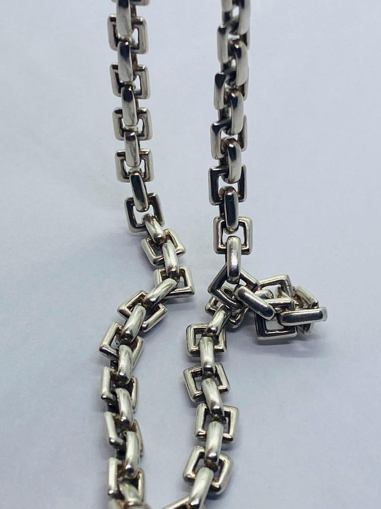 Tiffany & Co 925 Sterling Silver Box Link Chain 16" 5mm Wide