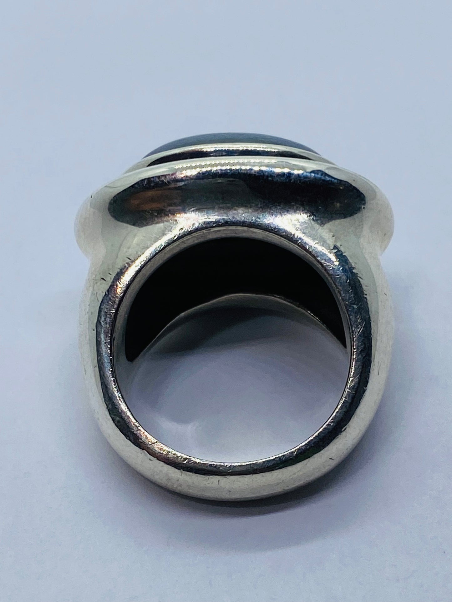 Tiffany & Co. Paloma Picasso925 Sterling Silver Cabochon Hematite Ring 7
