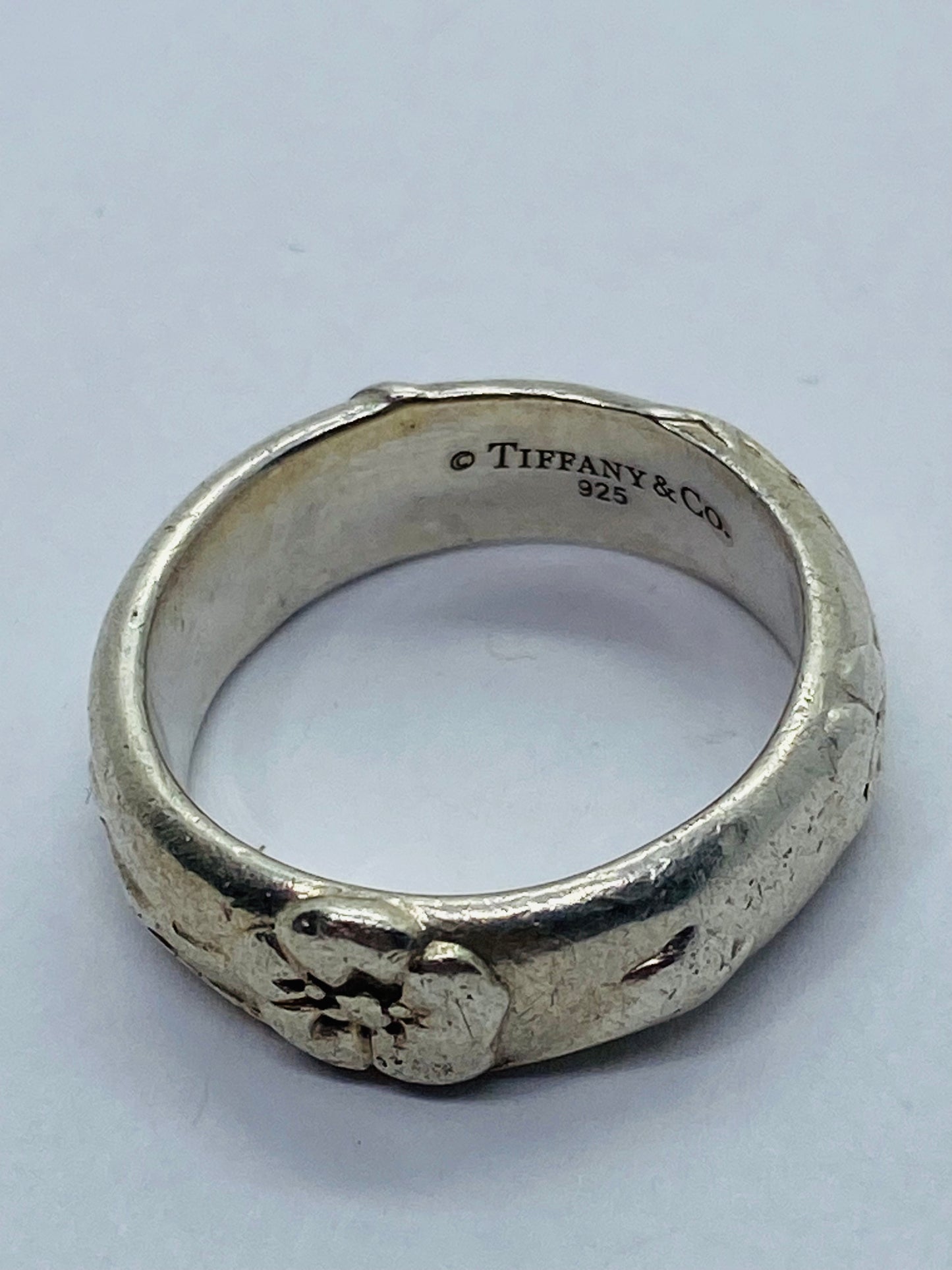 TIFFANY & Co. Nature Rose Flower Ring Rare Sterling Silver Sz 5