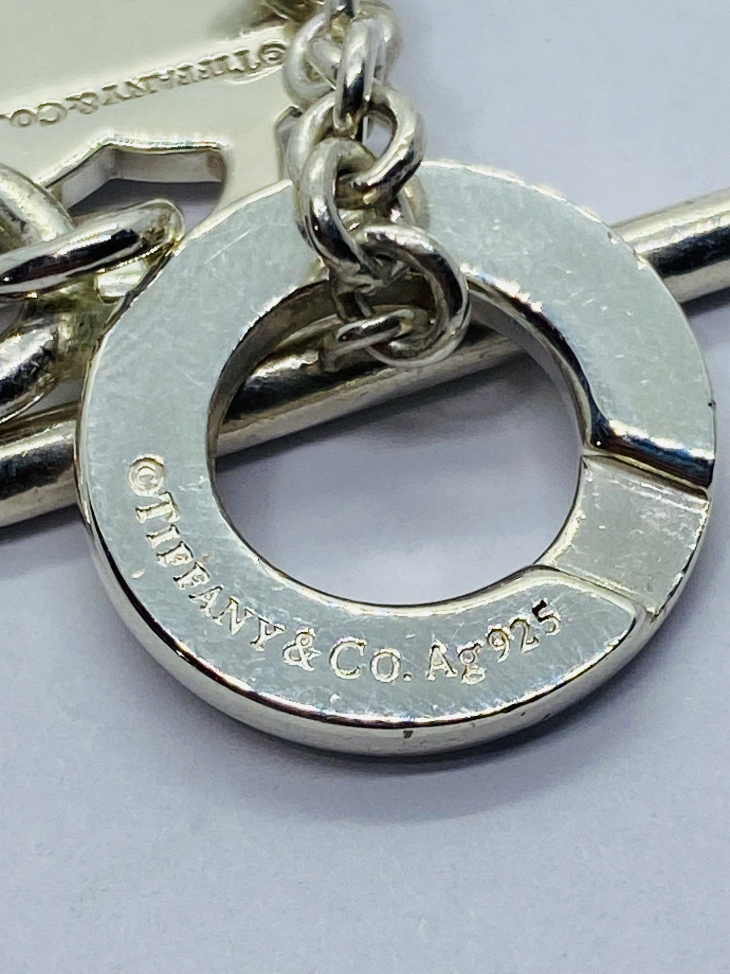 $575 Return To Tiffany & Co 7.5" New Version Toggle Heart Bracelet Silver