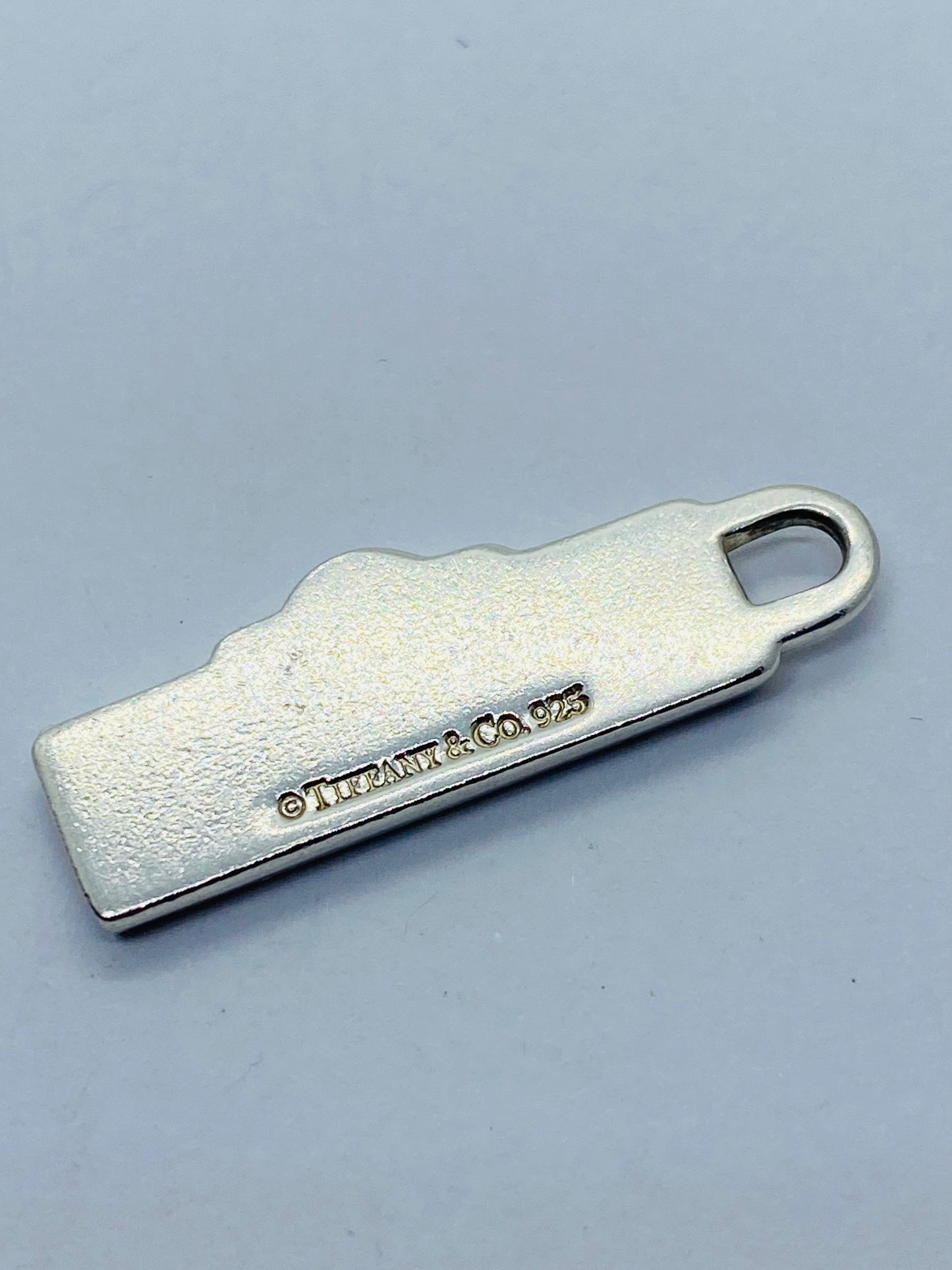 TIFFANY & CO STERLING RODEO DRIVE TAG CHARM OR PENDANT WITH ORIGINAL