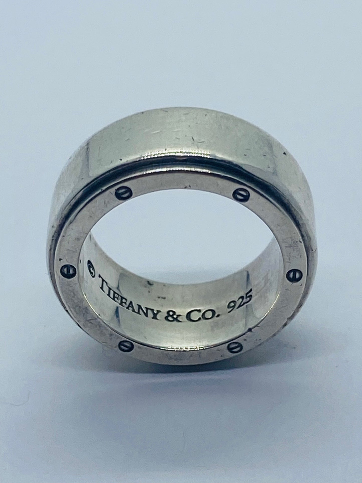 Tiffany & Co Silver Wide Metropolis Ring Size 6
