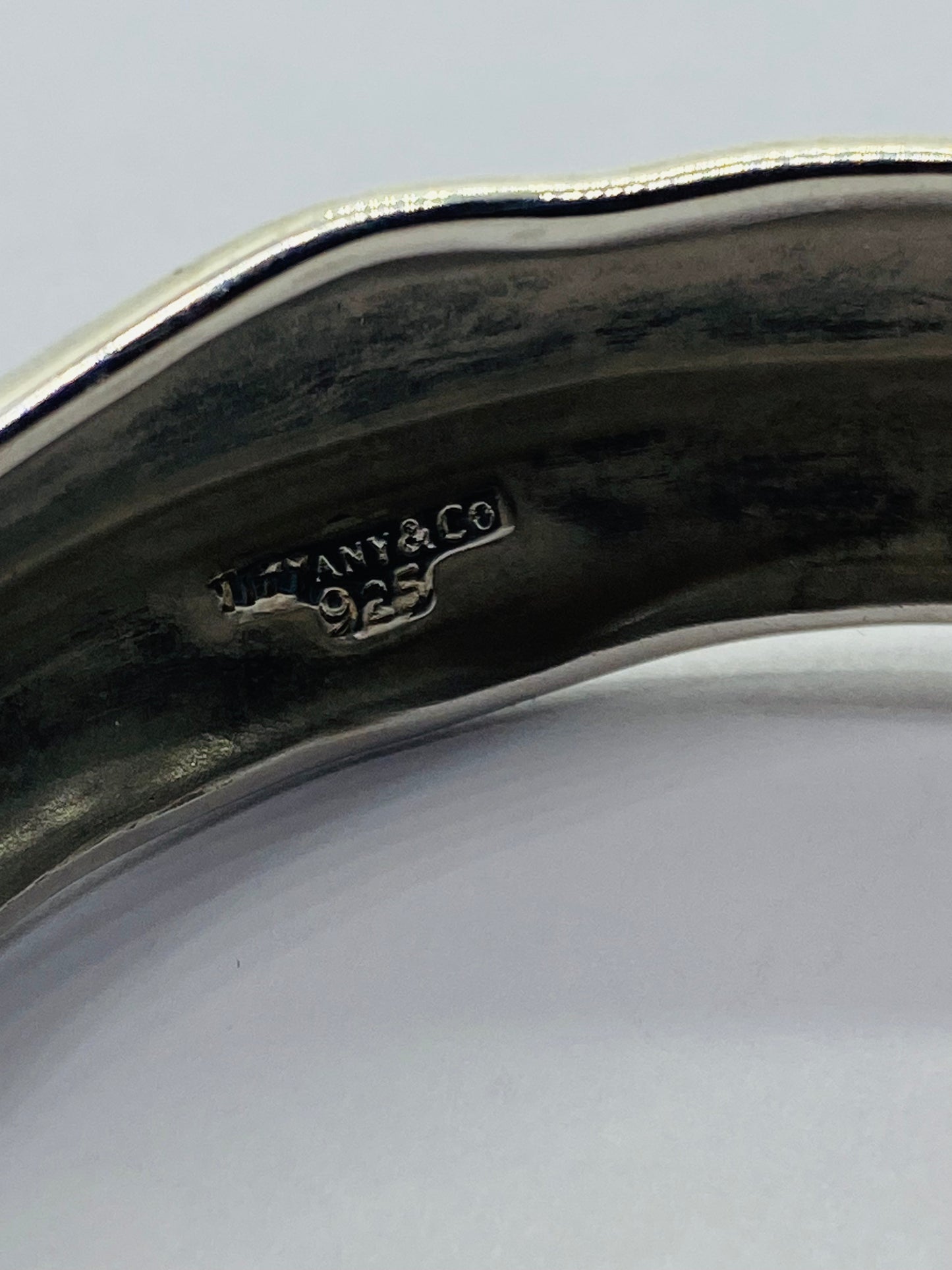 Tiffany & Co. Sterling Silver Nature Leaf Cuff Bangle Bracelet 925 6”