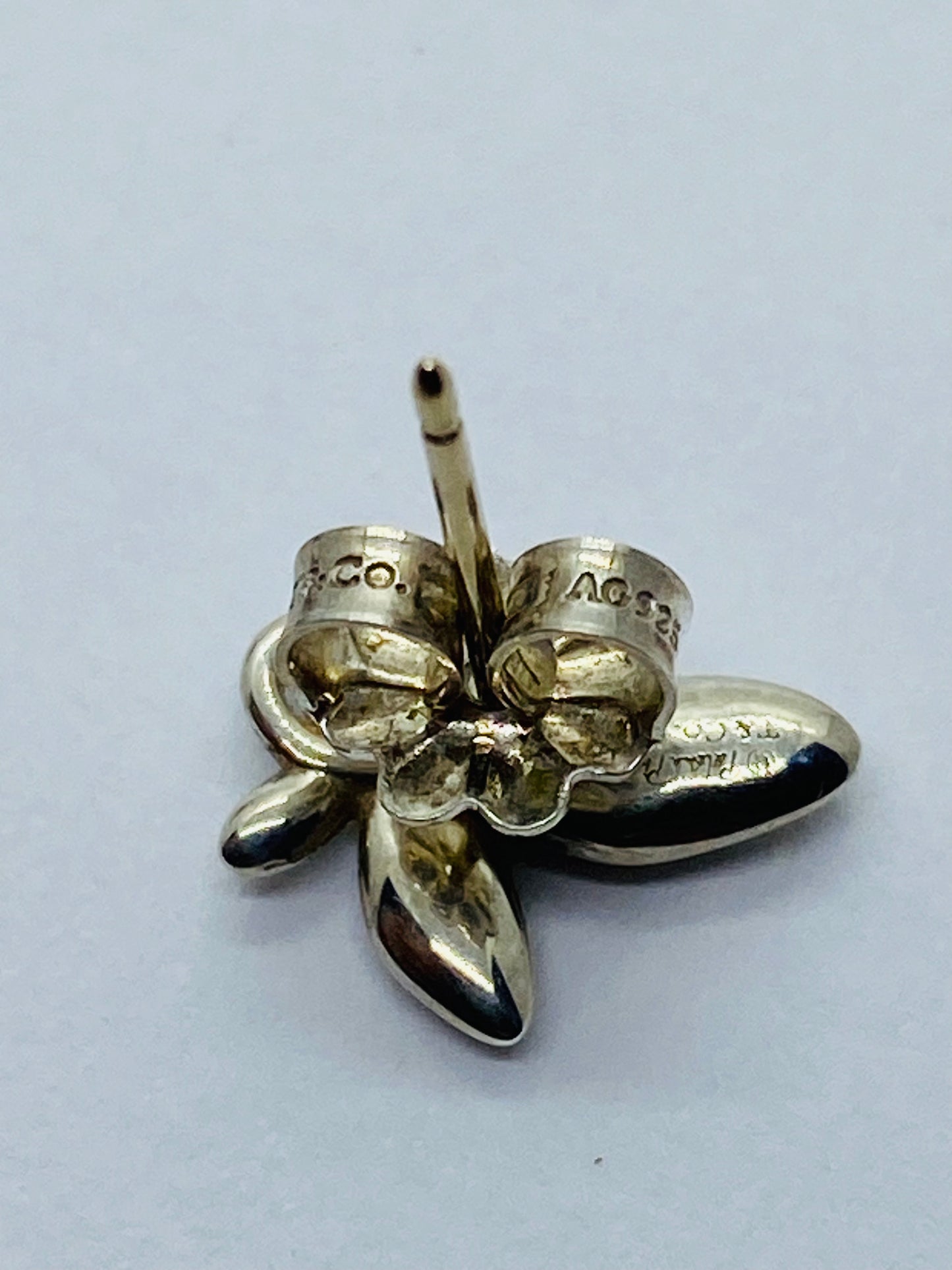 Tiffany & Co. Paloma Picasso Olive Leaf Stud Earrings Silver 925 Mint