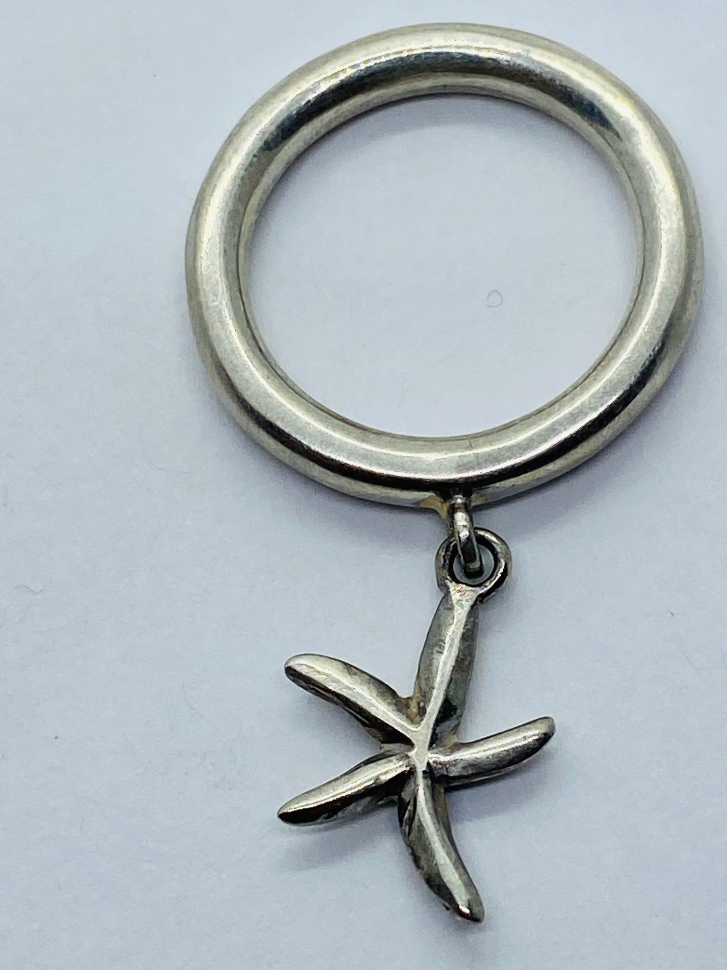 Tiffany & Co Sz 3.75 Dangle Ring Sterling Star Fish (read) (Customized)