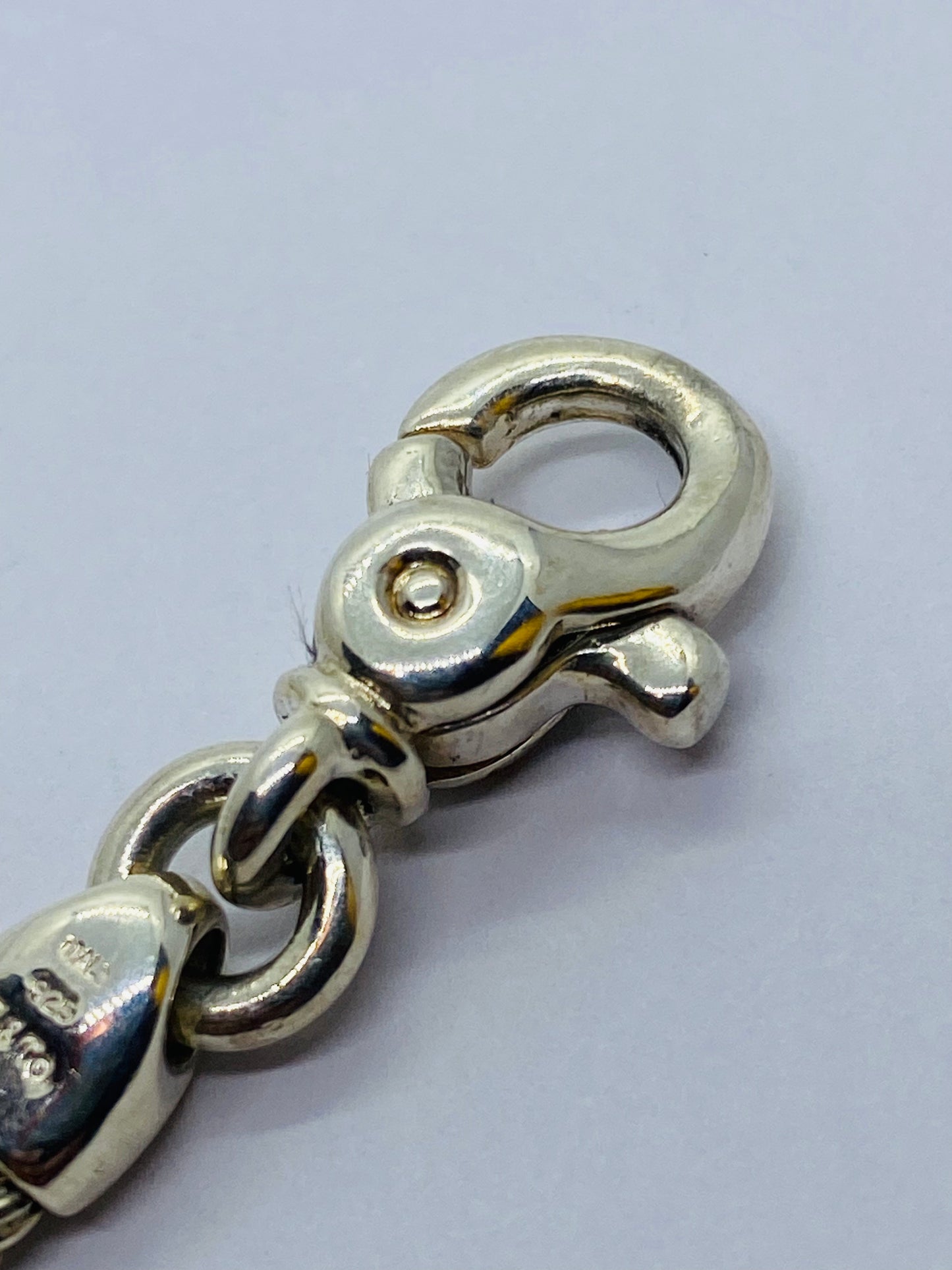 Tiffany & Co Sterling Silver & 18k Gold Double Rope Heart Slide Bracelet 6.75”
