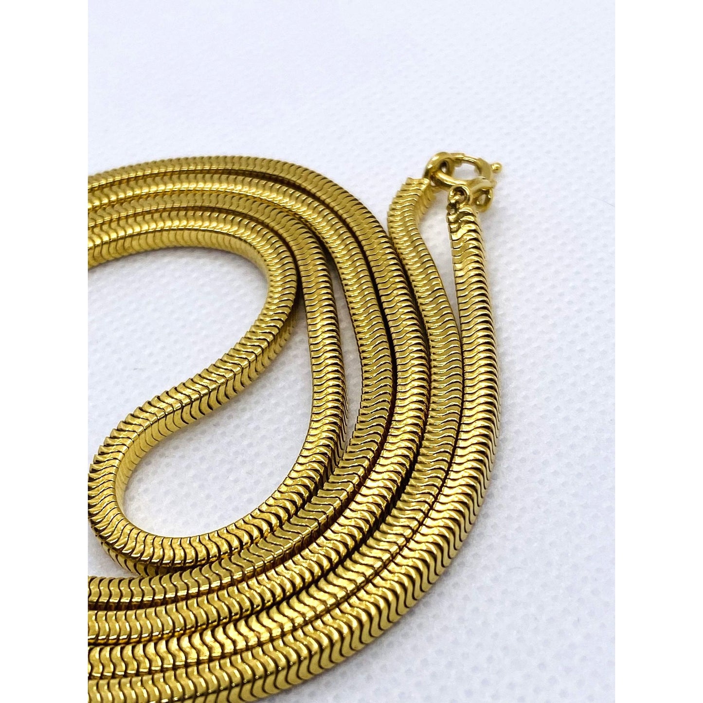 Tiffany & Co 18K 750 Yellow Gold Snake Chain 32.5" Long HEAVY! RARE
