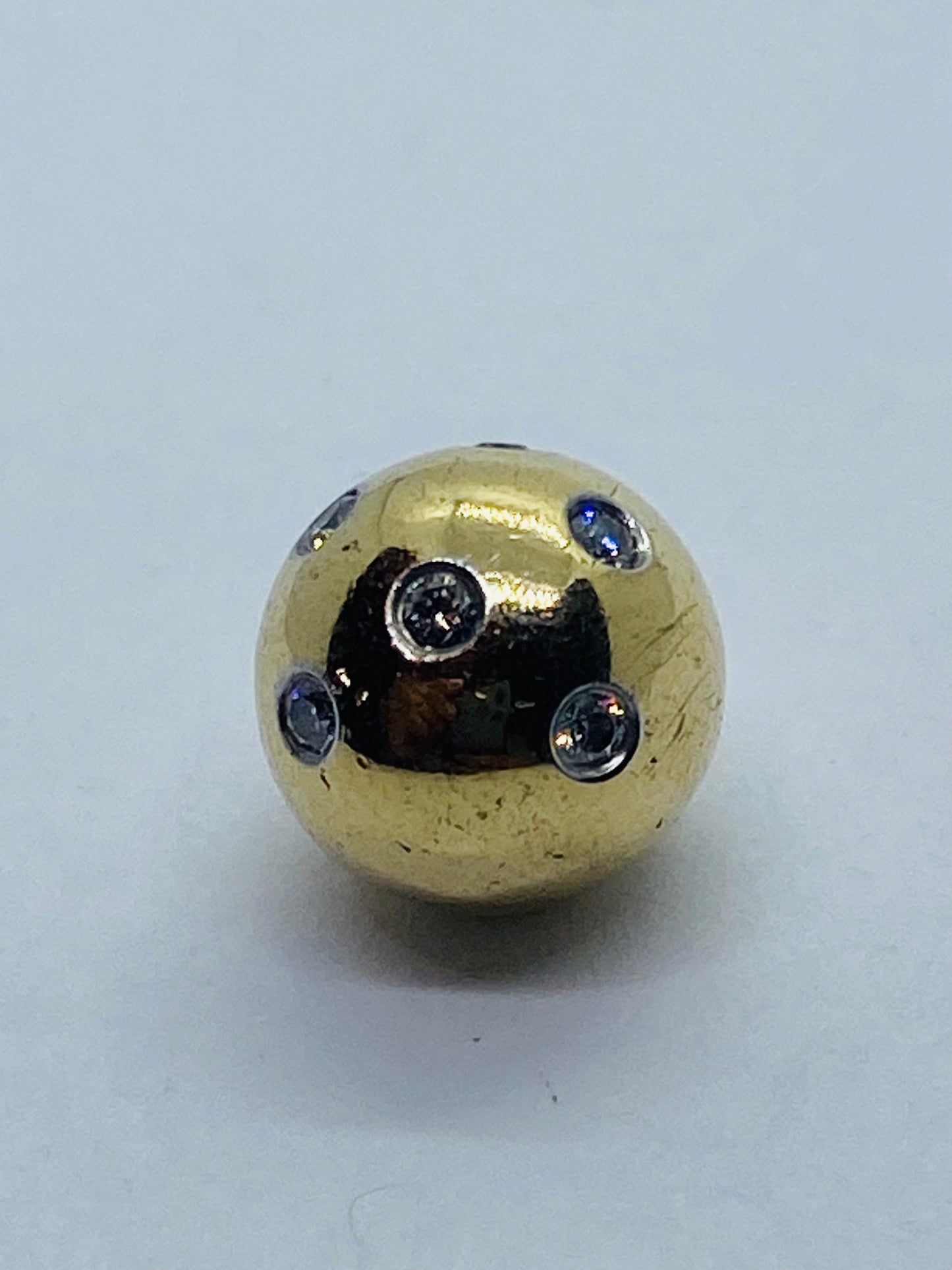Tiffany & Co. Etoile Ball Diamond Pendant 18K Yellow Gold Platinum 950 Read!