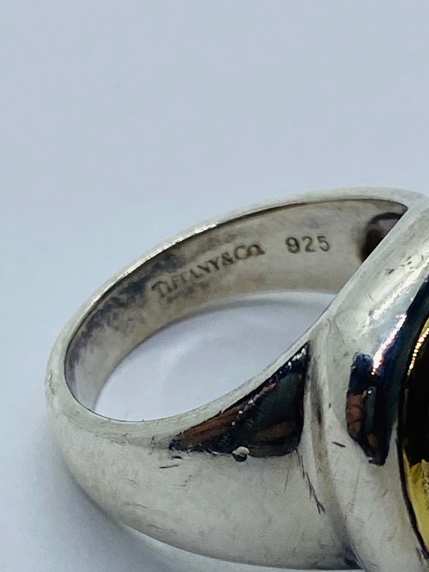 Tiffany & Co Sugar Loaf PALOMA PICASSO Sterling Silver 18k 750 Gold Citrine Ring