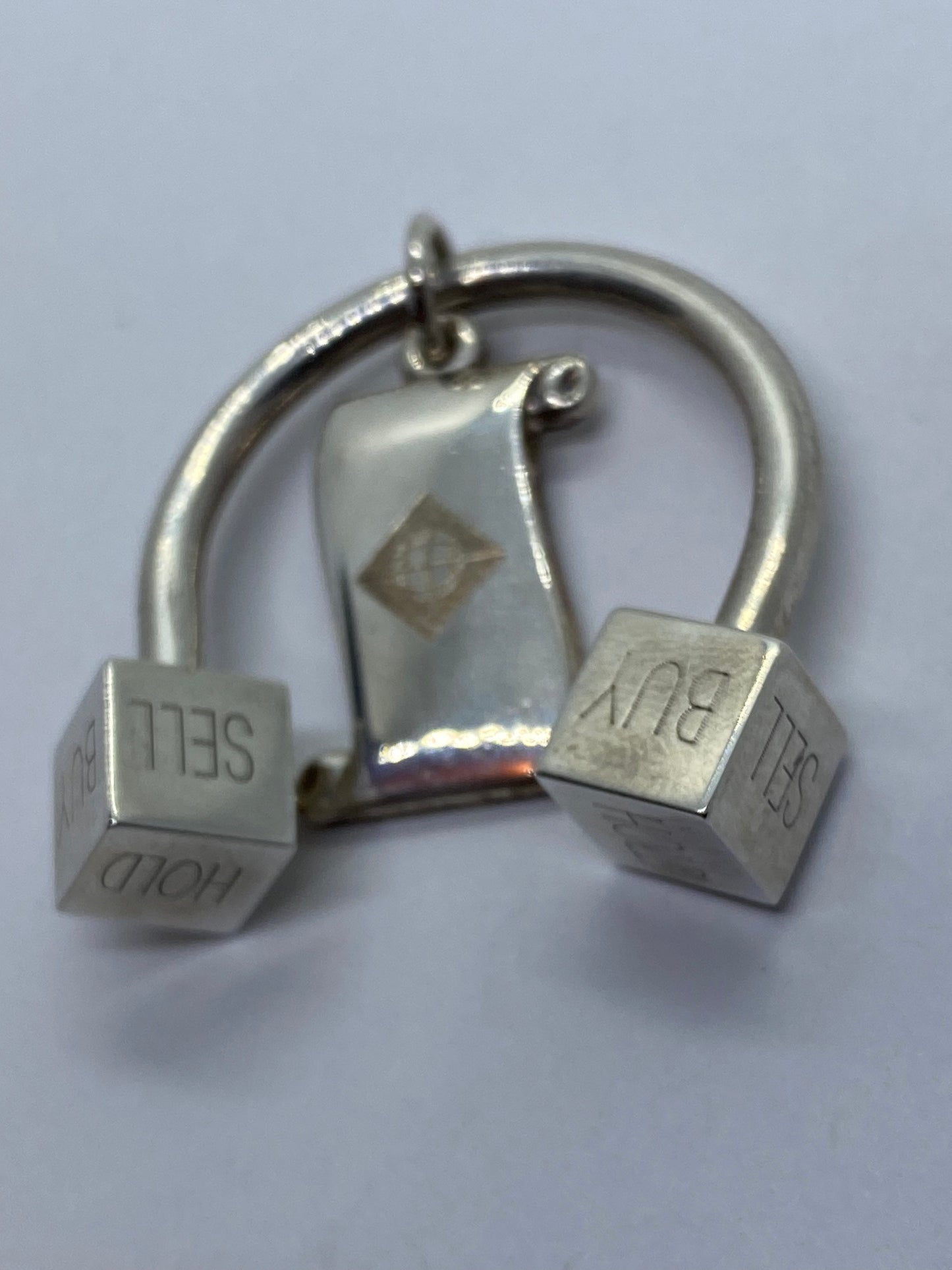 Tiffany & Co Silver Buy Sell Hold Key Ring Key Chain!