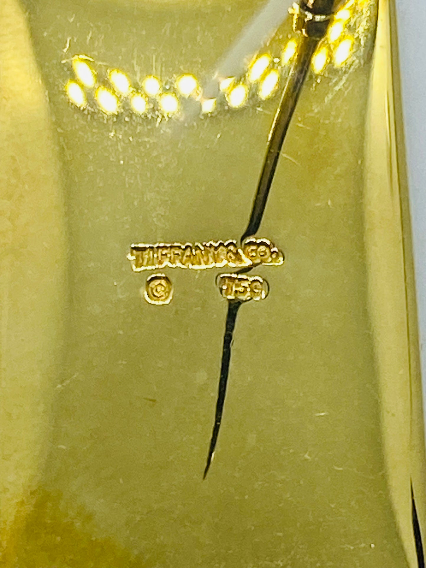 Angela Cummings Tiffany & Co Domino Mother Of Pearl 18K Yellow Gold Brooch